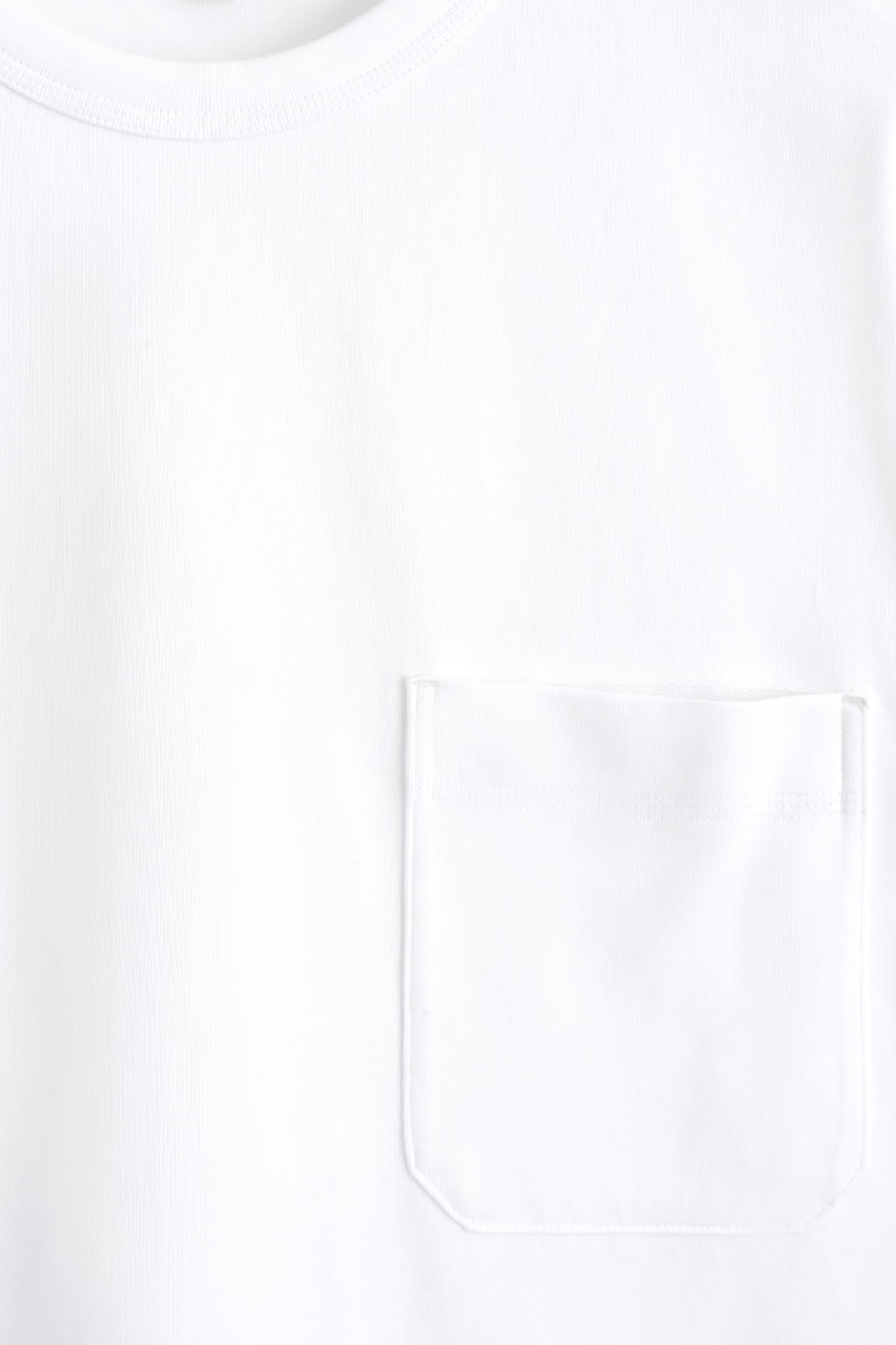 Oversized T-shirt van zwaar katoen - WIT/Lichtblauw - 4