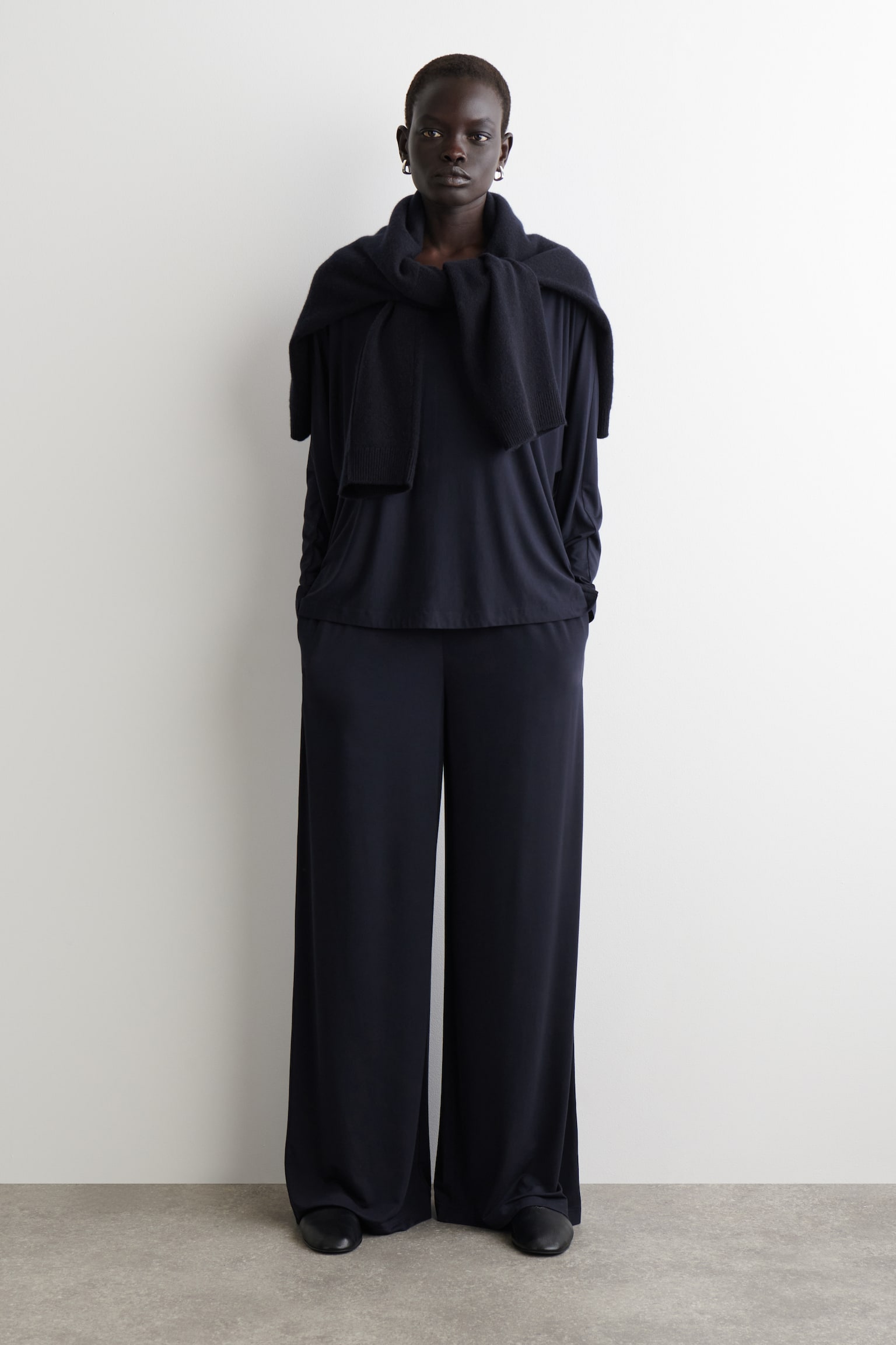 jersey top met lange mouwen - MARINEBLAUW - 4
