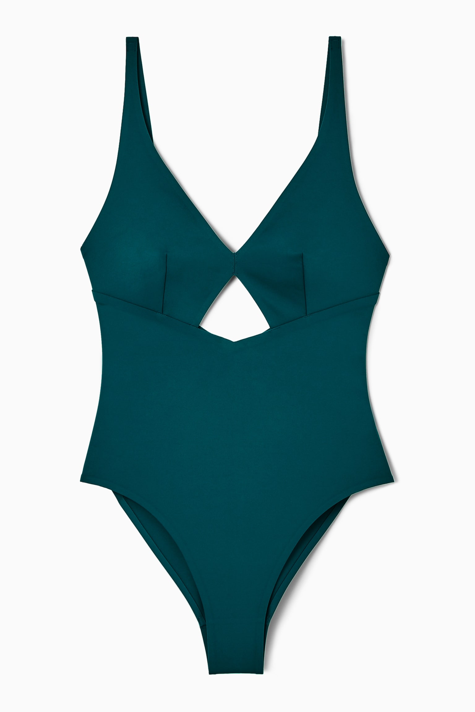 CUTOUT SCUBA SWIMSUIT - DARK TURQUOISE/BROWN / ORANGE / PINK/BLACK - 2