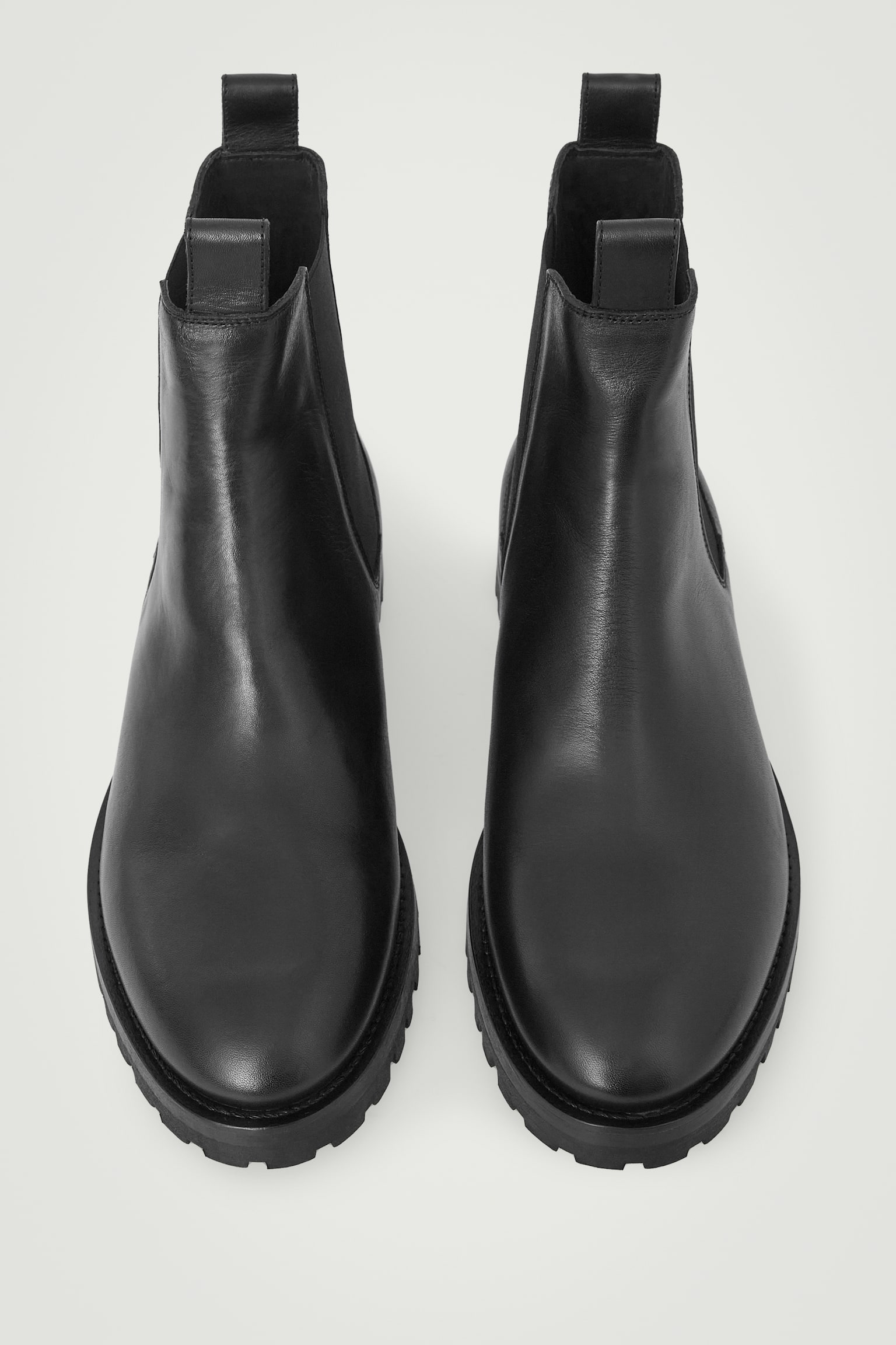 LEATHER CHELSEA BOOTS - BLACK - 4