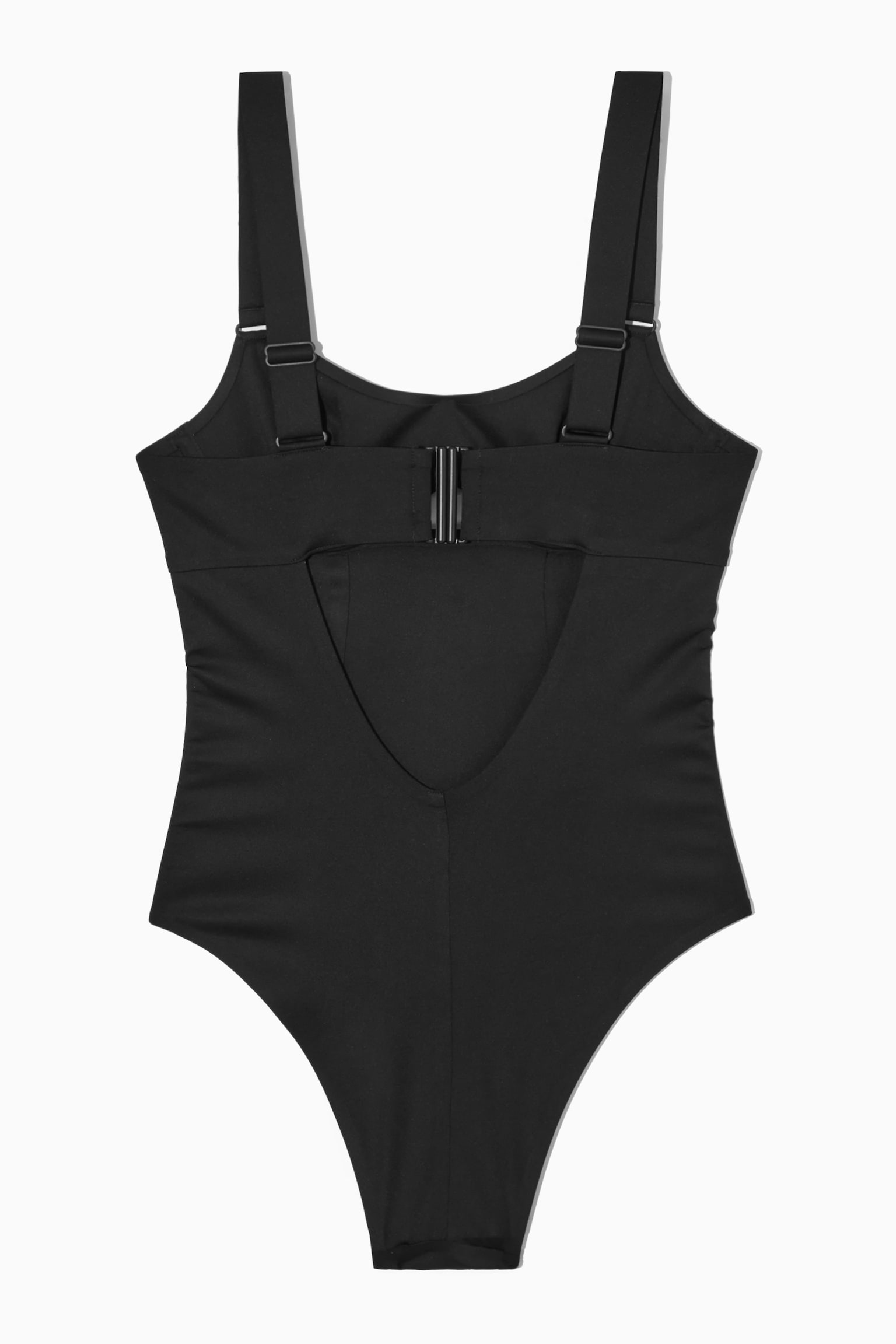 CUT-OUT SCOOP-NECK SWIMSUIT - BLACK - 2