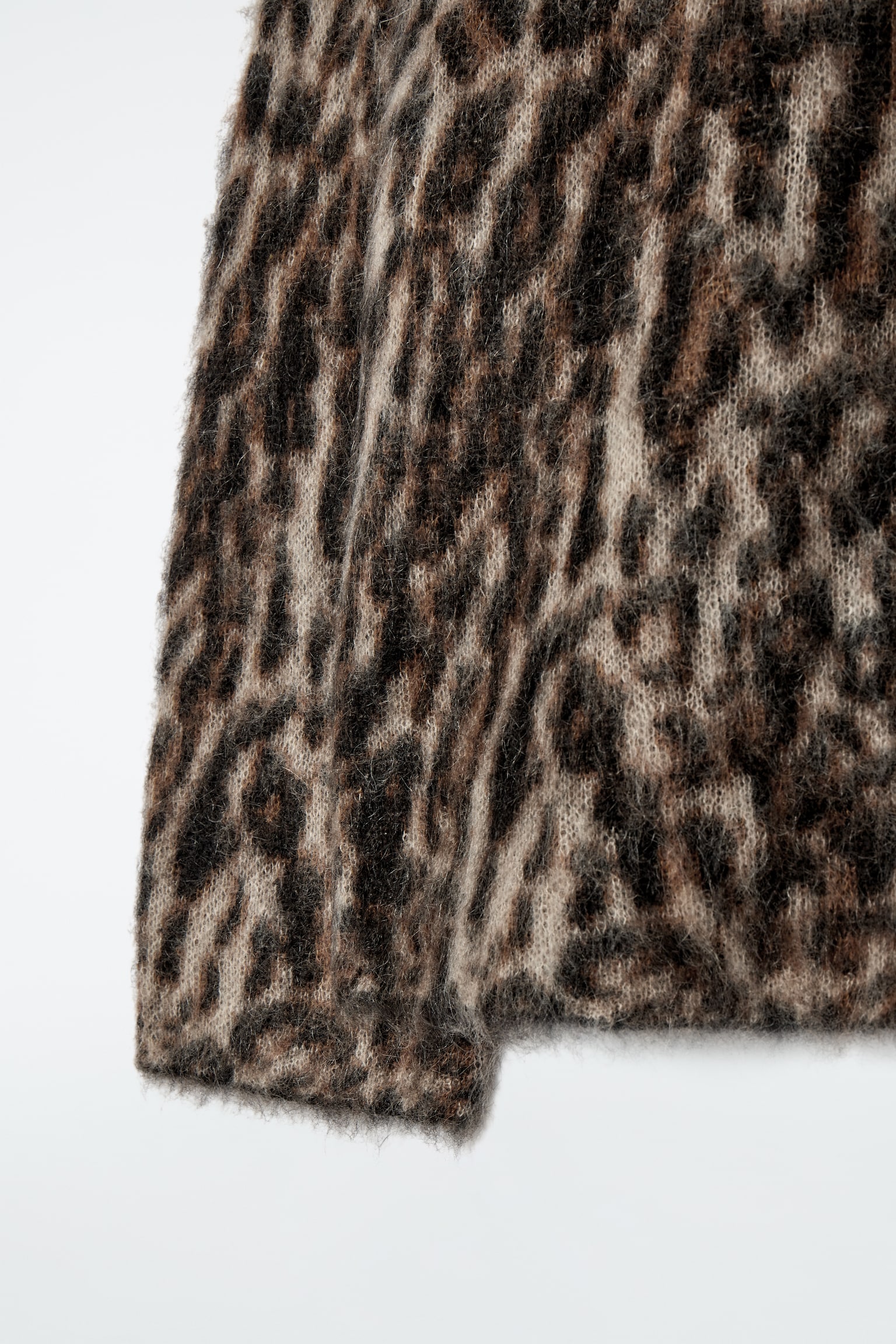 LEOPARD-JACQUARD MOHAIR-BLEND CARDIGAN - LEOPARD - 8