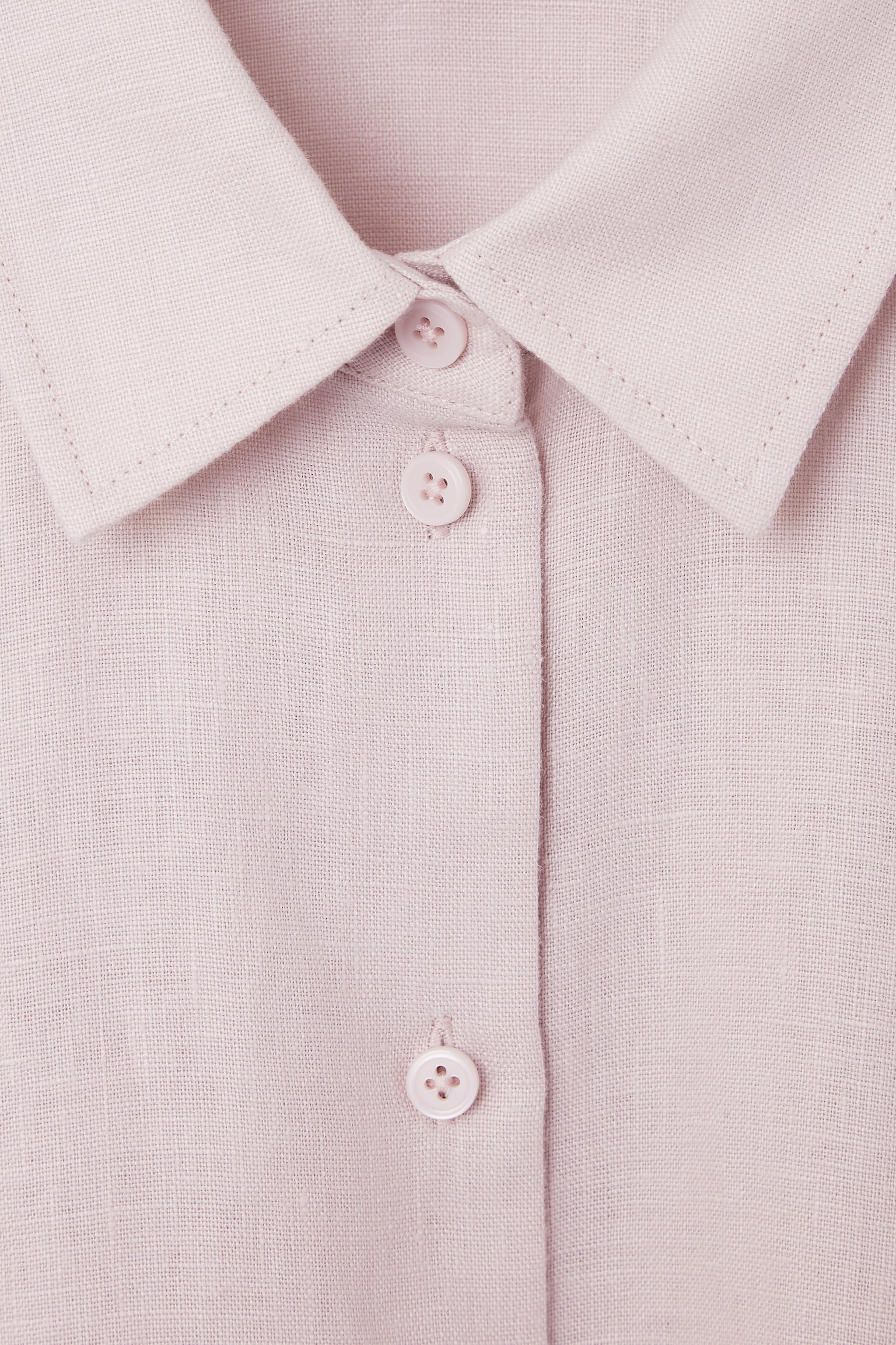 SHORT-SLEEVED LINEN SHIRT - LILAC/BLACK/STONE/WHITE - 4