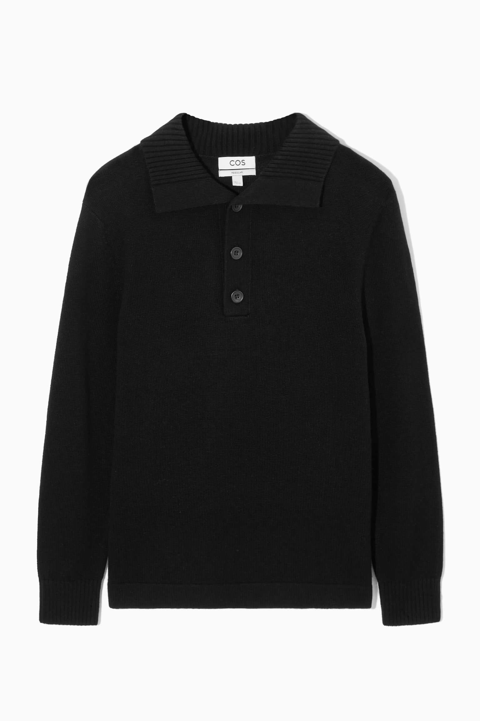 WOOL AND CASHMERE POLO SHIRT - BLACK/DARK BLUE - 1