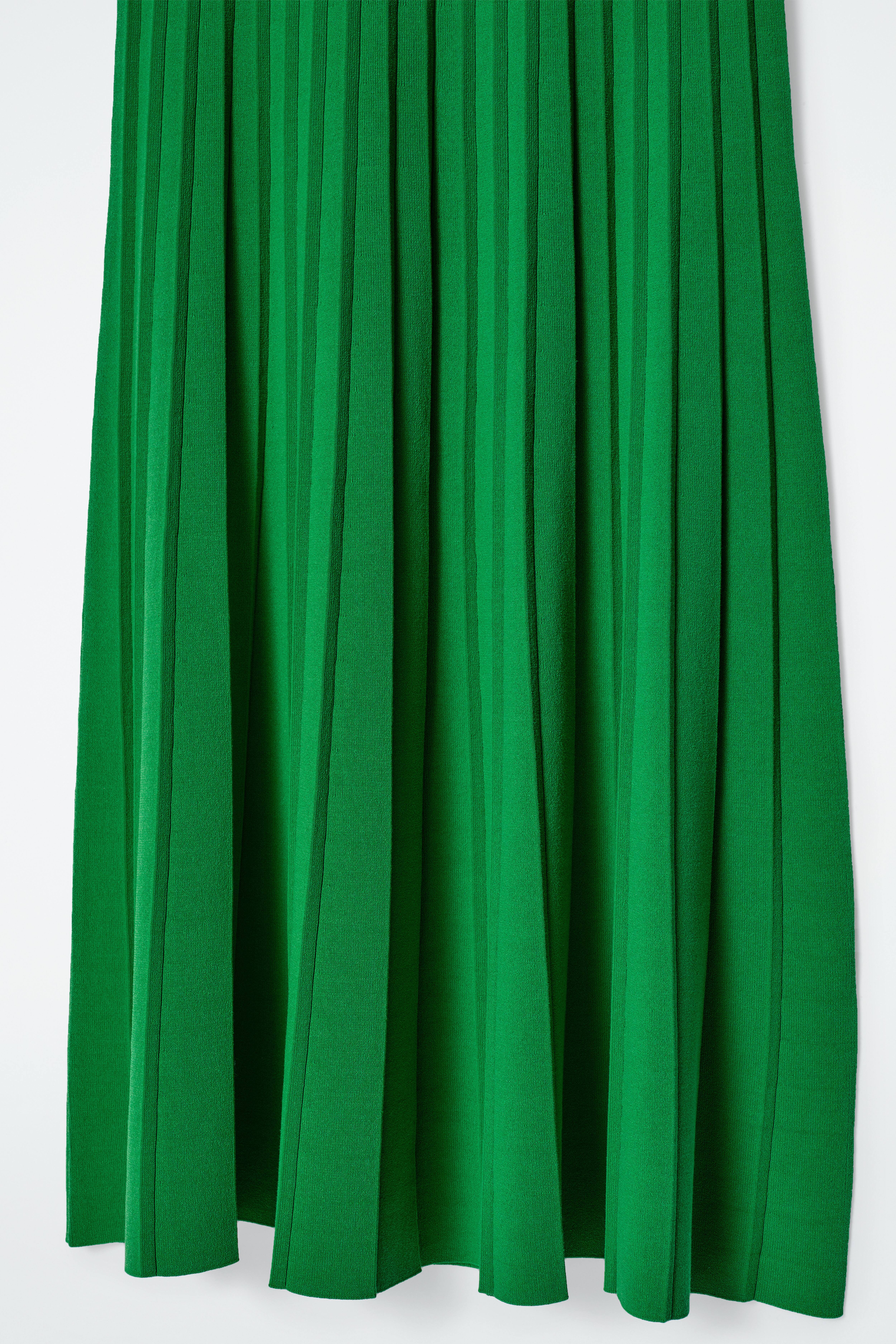 ABITO MAXI PLISSETTATO IN MAGLIA VERDE DONNA H M IT
