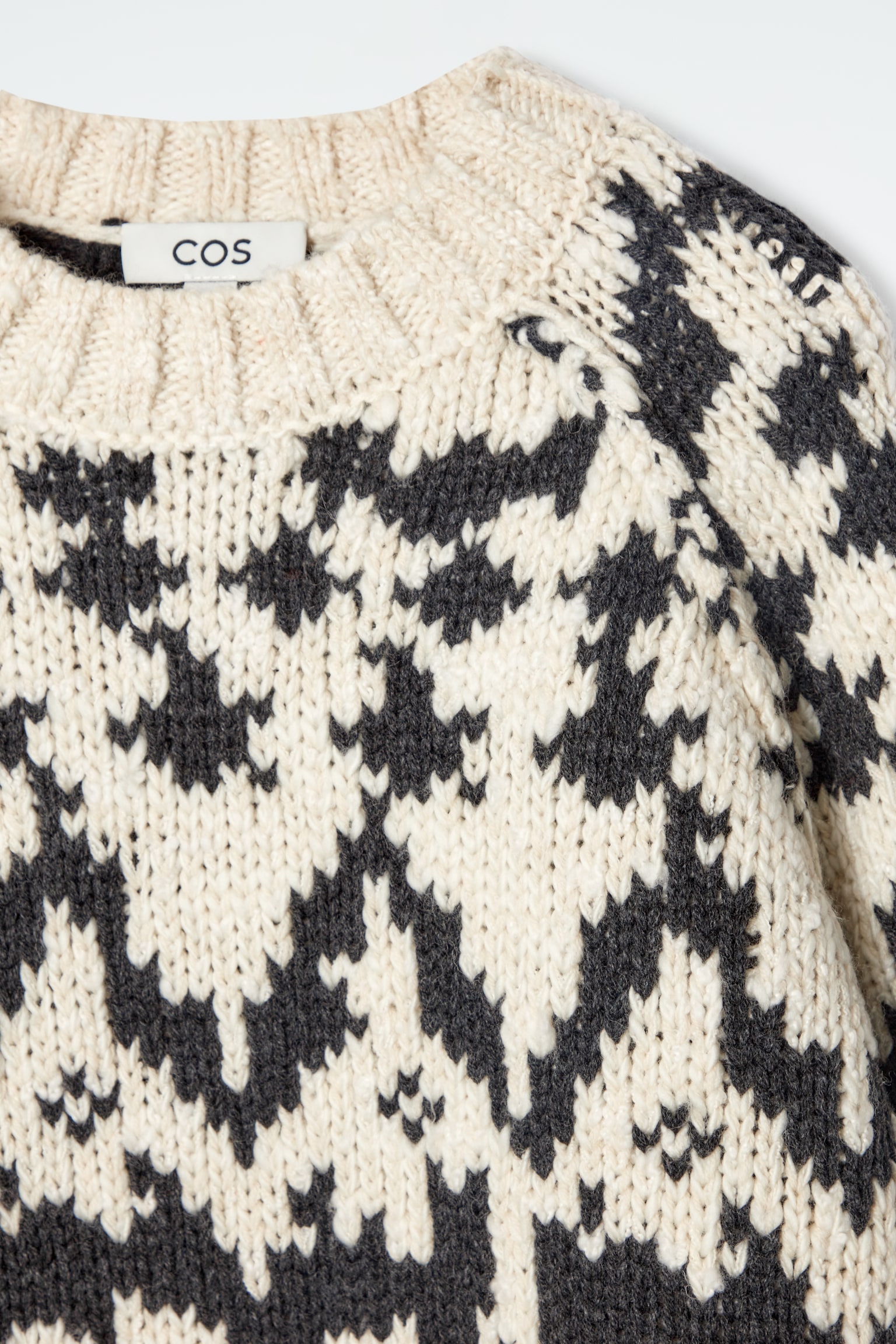 FAIR-ISLE WOOL JUMPER - IVORY / BLACK - 8