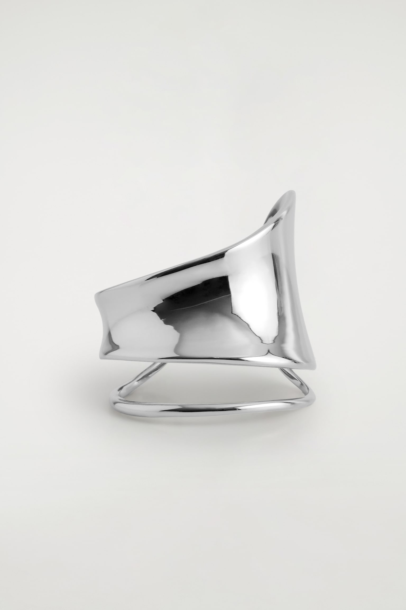 SKULPTURALER ARMREIF - SILBER/Gold - 2