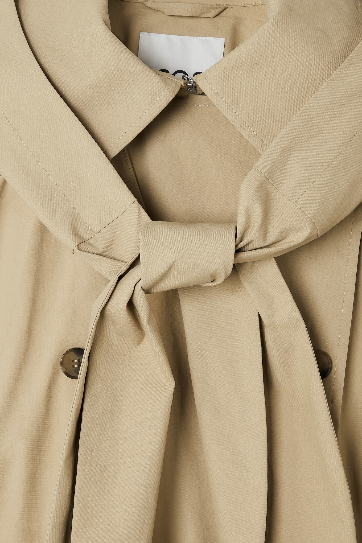 HOODED TRENCH COAT - BEIGE - 10