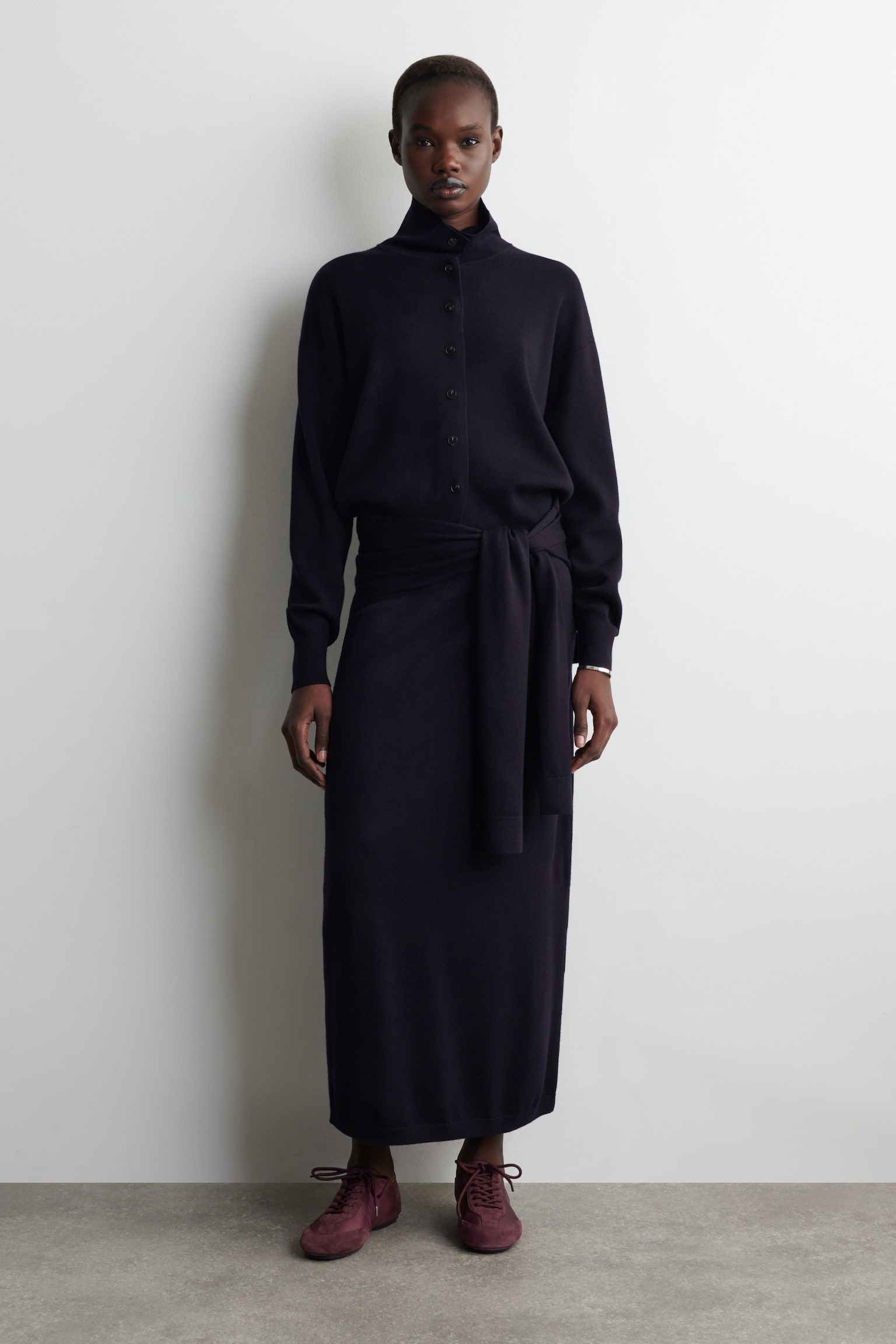 Nubukki‑nylon‑balettitennarit - Bordeaux/Musta - 1