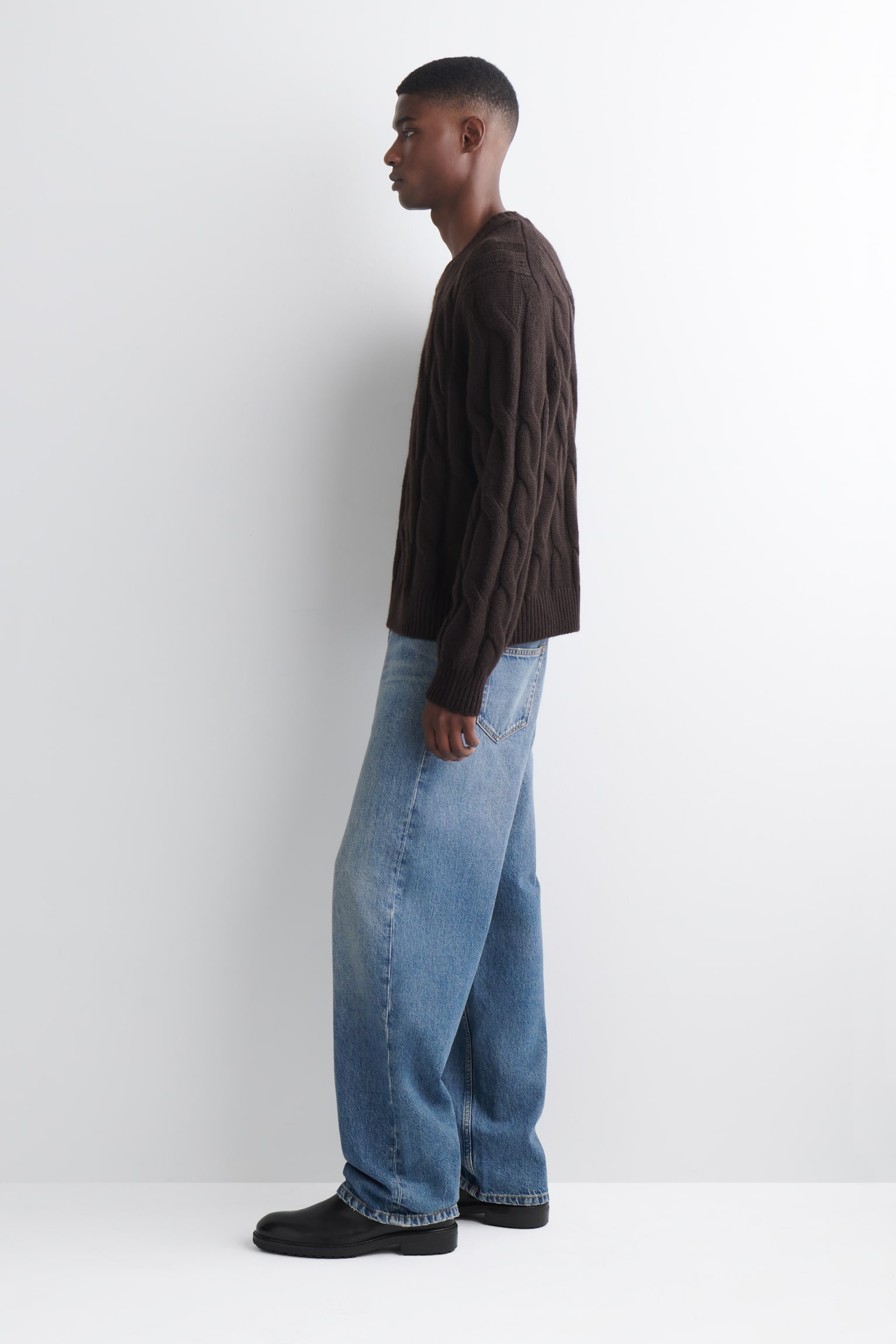 RIDER jeans met losse pasvorm en rechte pijpen - FADED BLUE/washed zwart - 5