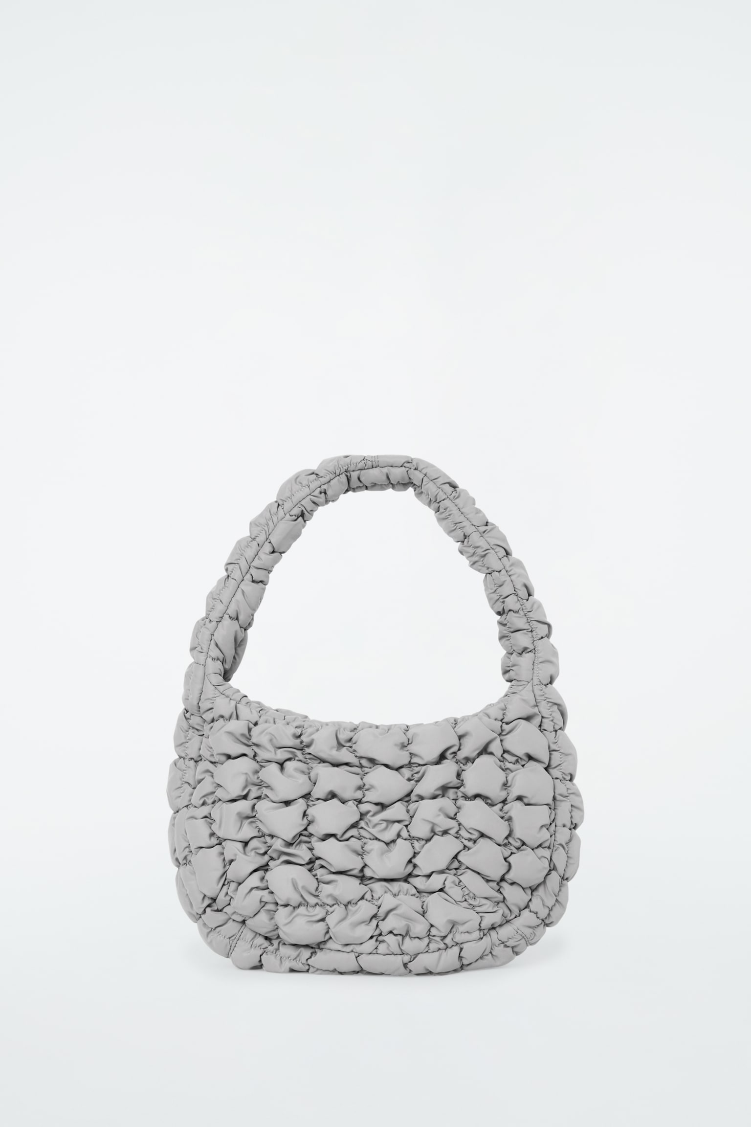 QUILTED MINI BAG - GREY/OFF-WHITE/BRIGHT TURQUOISE/LIGHT BLUE/BLACK - 2