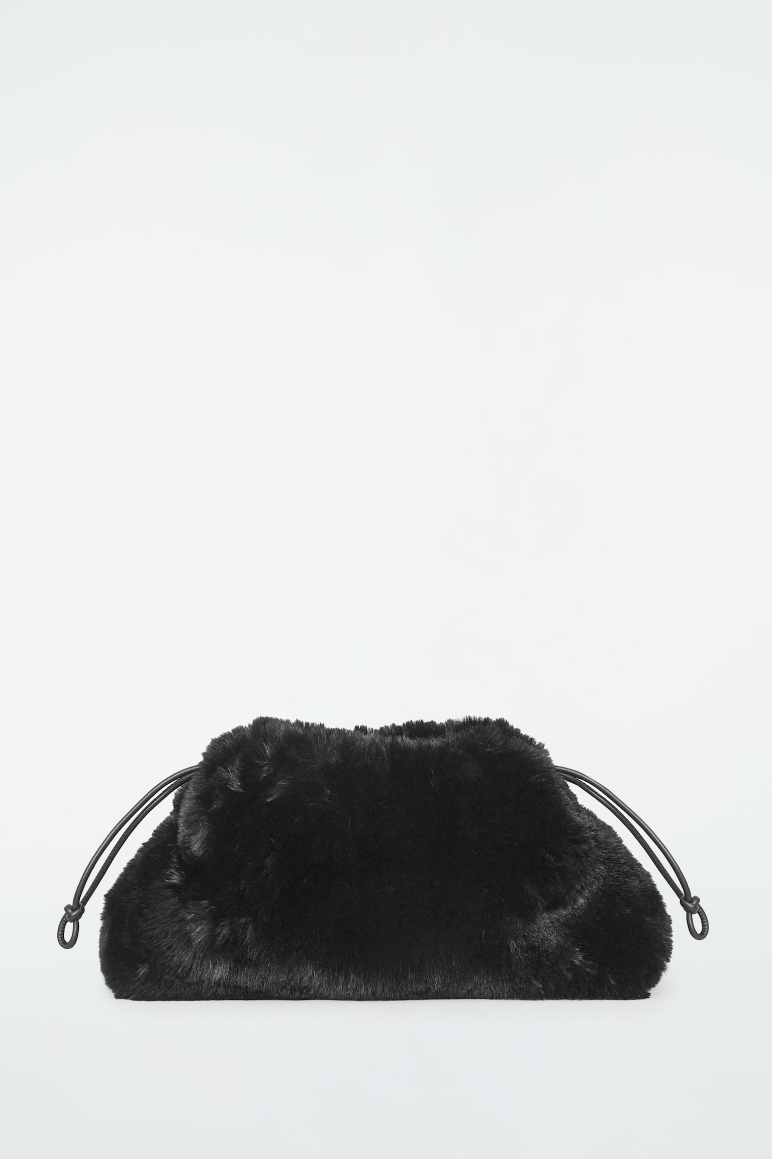 CAVATELLI CLUTCH - FAUX FUR - BLACK - 2