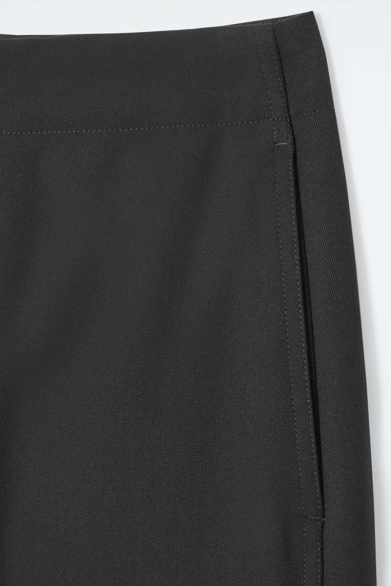 TAILORED TWILL CULOTTES - BLACK - 6