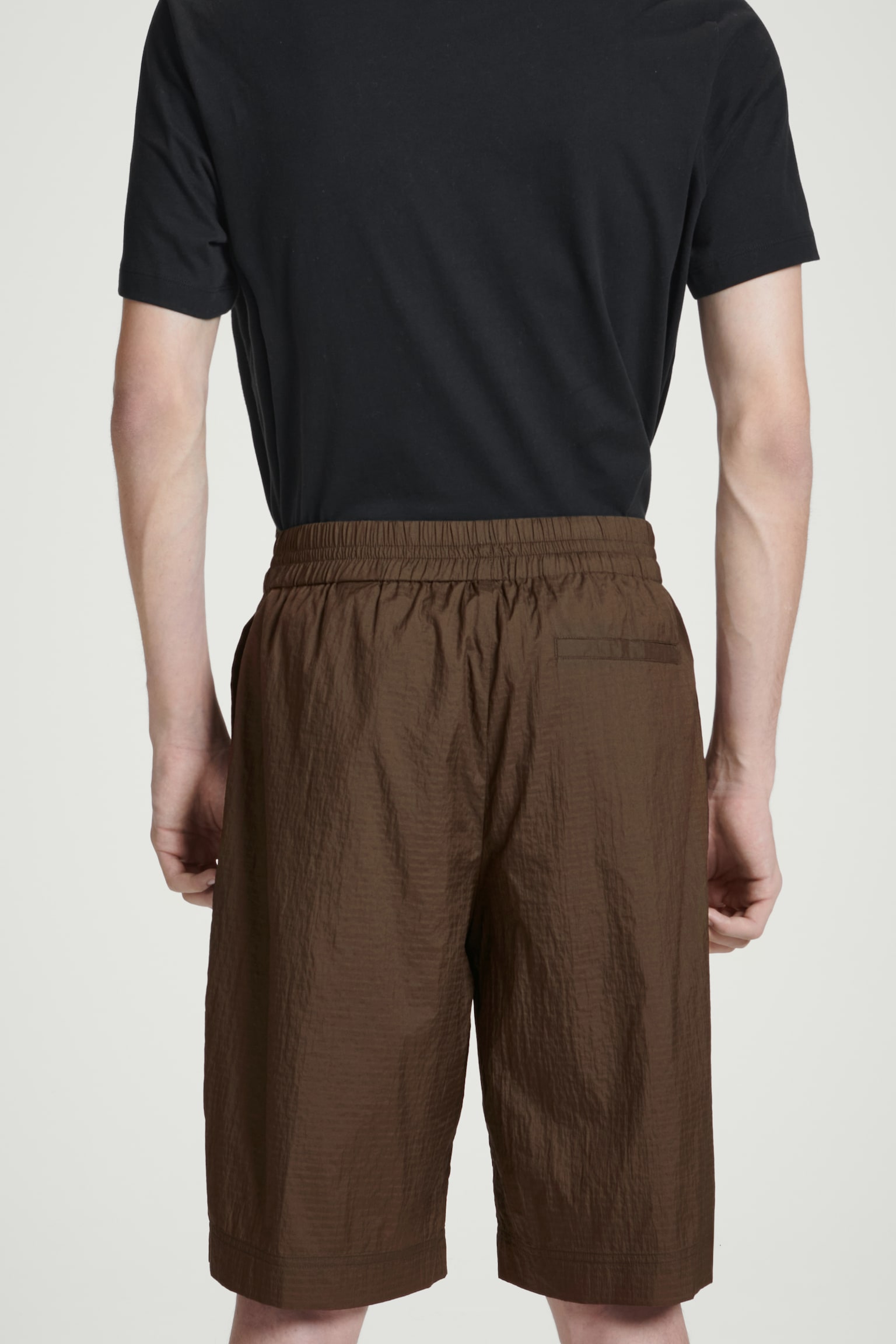 NYLON-RIPSTOP PARACHUTE SHORTS - BROWN - 4