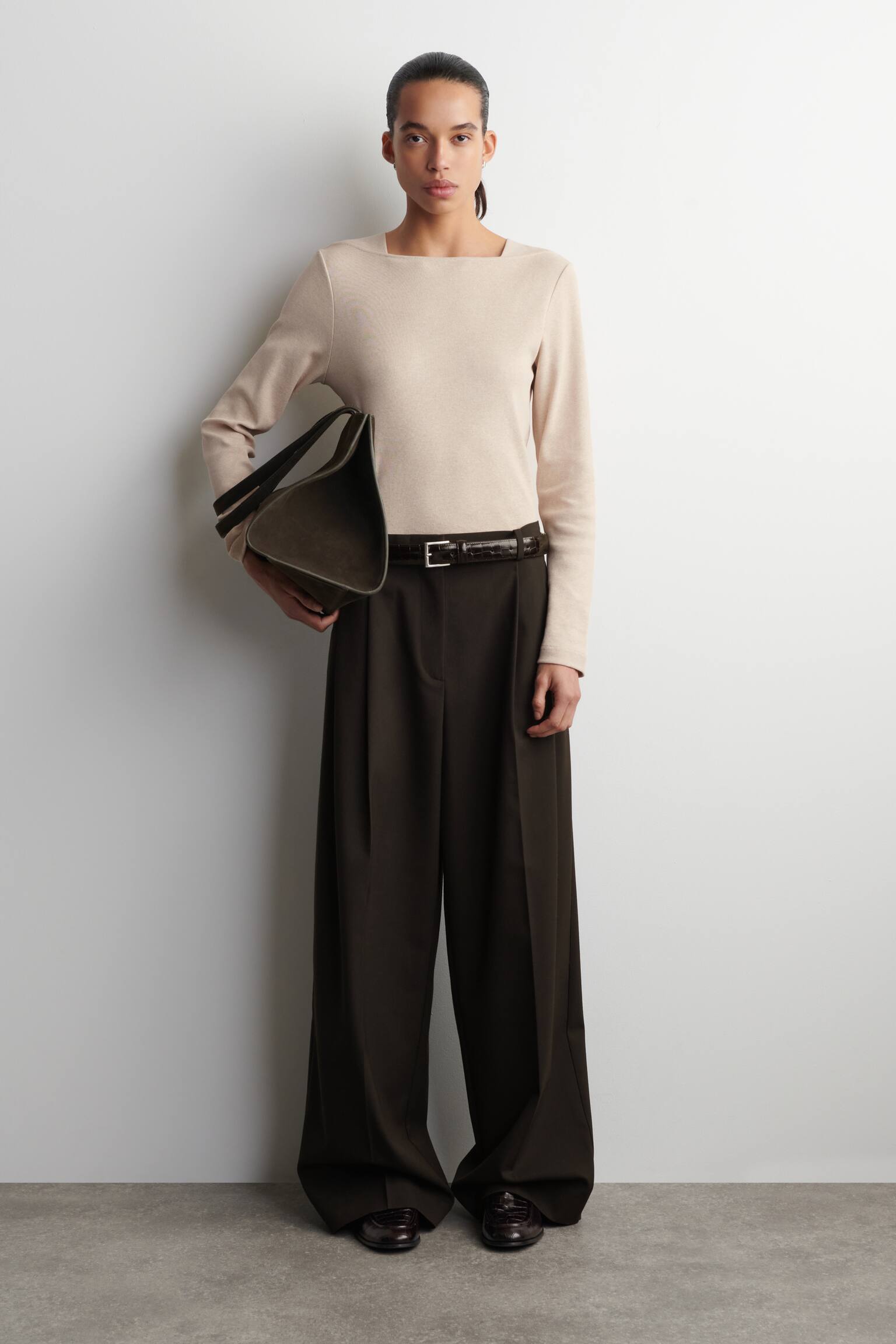 COTTON-JERSEY LONG-SLEEVED TOP - ECRU - 7