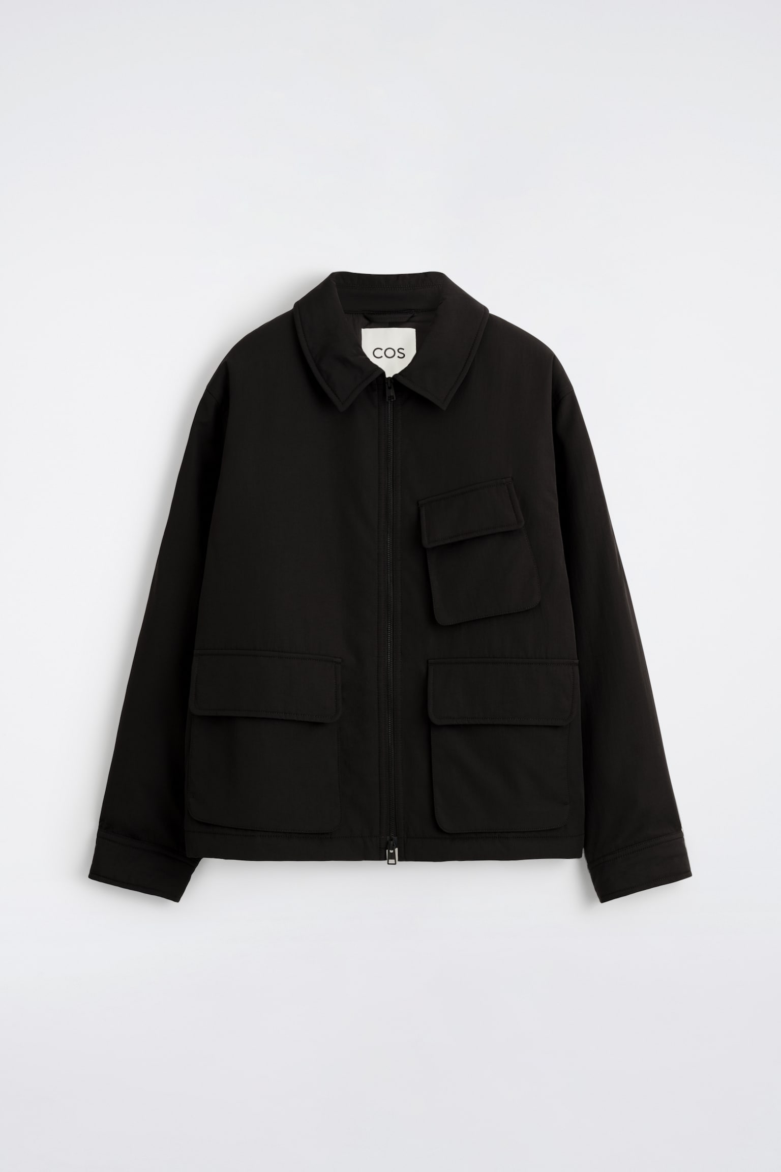 GEFÜTTERTE UTILITY-JACKE AUS NYLON - SCHWARZ/SALBEIGRÜN - 2