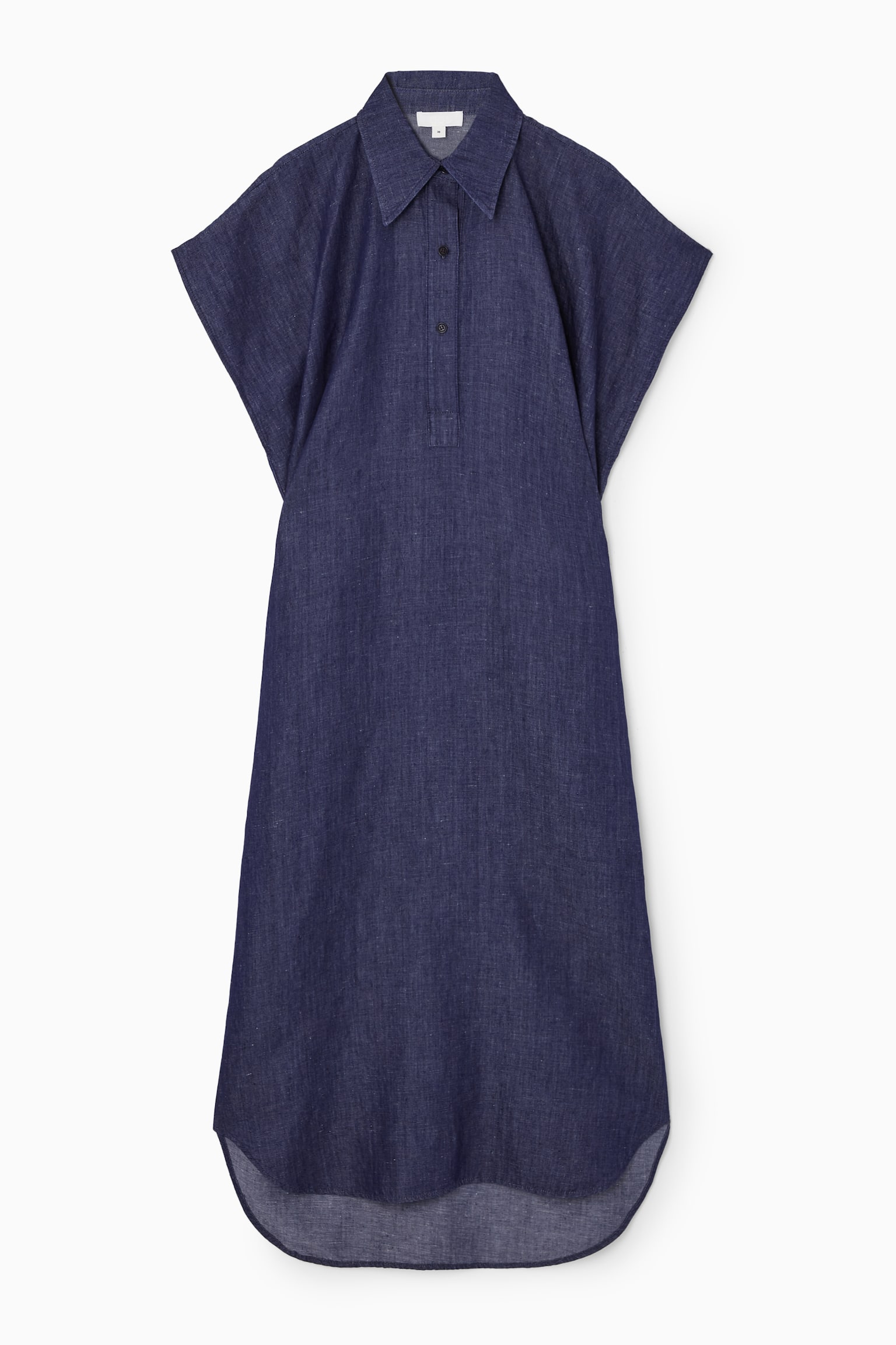 OVERSIZED DENIM MIDI SHIRT DRESS - INDIGO - 2