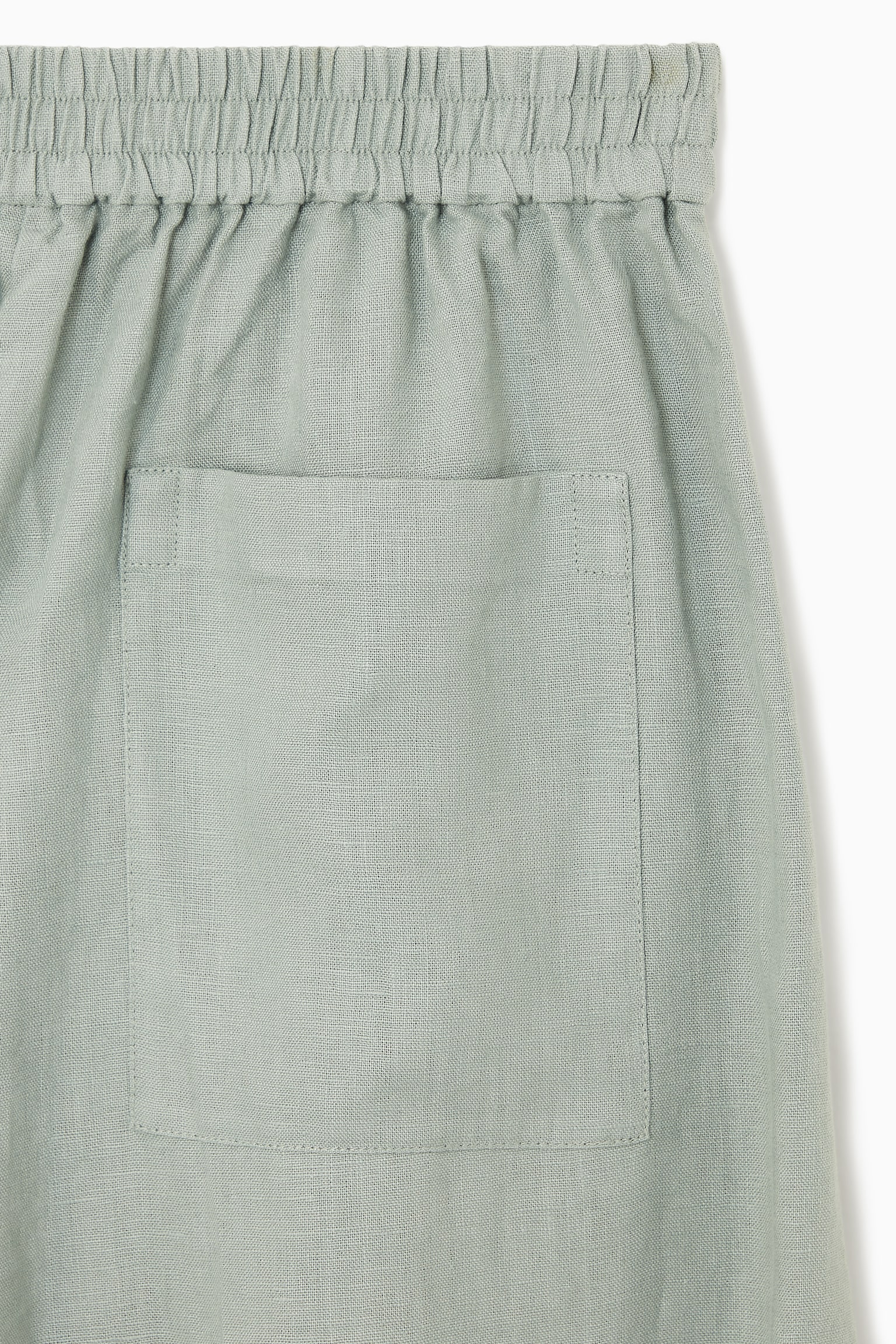 LINEN CULOTTES - LIGHT GREEN/NAVY - 4