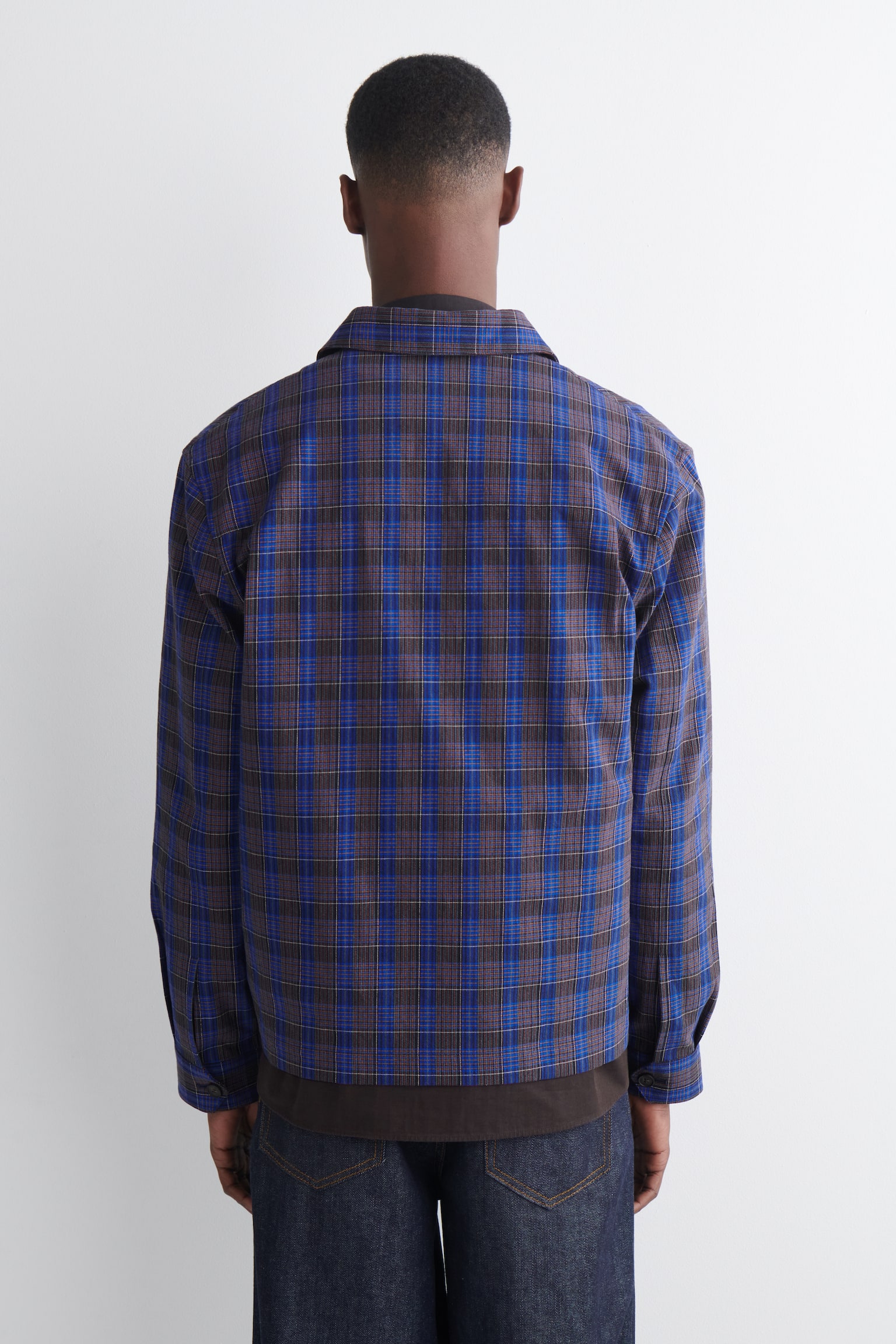 COTTON ZIPPED OVERSHIRT - BLÅ / TERNET - 6