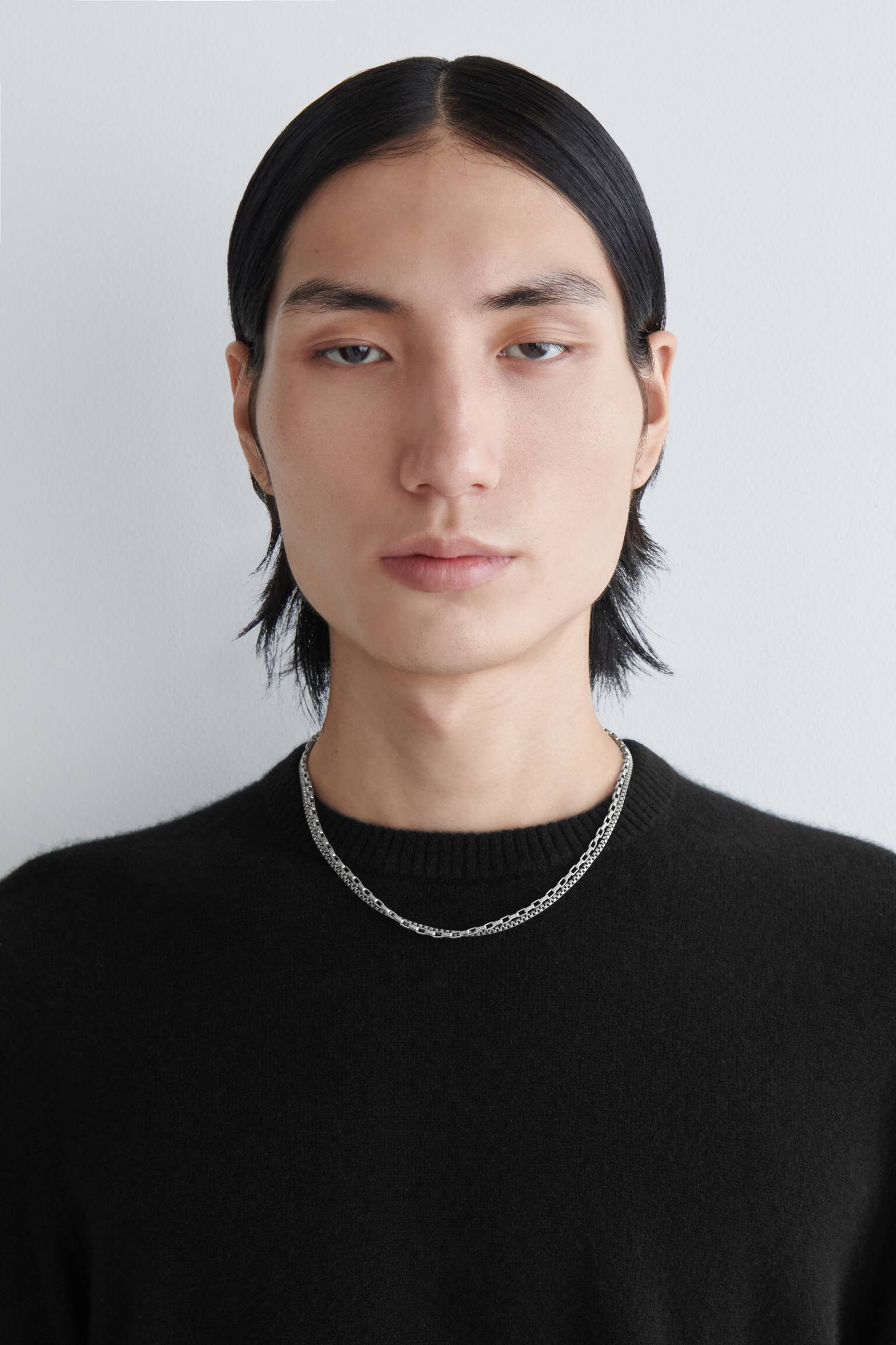 DOUBLE-CHAIN NECKLACE - ARGENTO - 1
