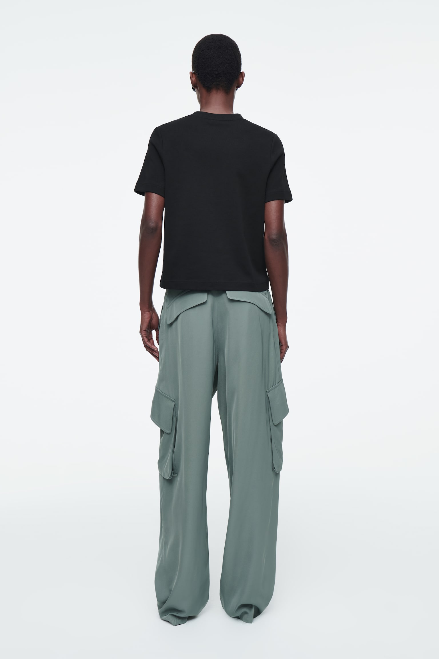 PAPERBAG UTILITY TROUSERS - TEAL/BLACK - 9