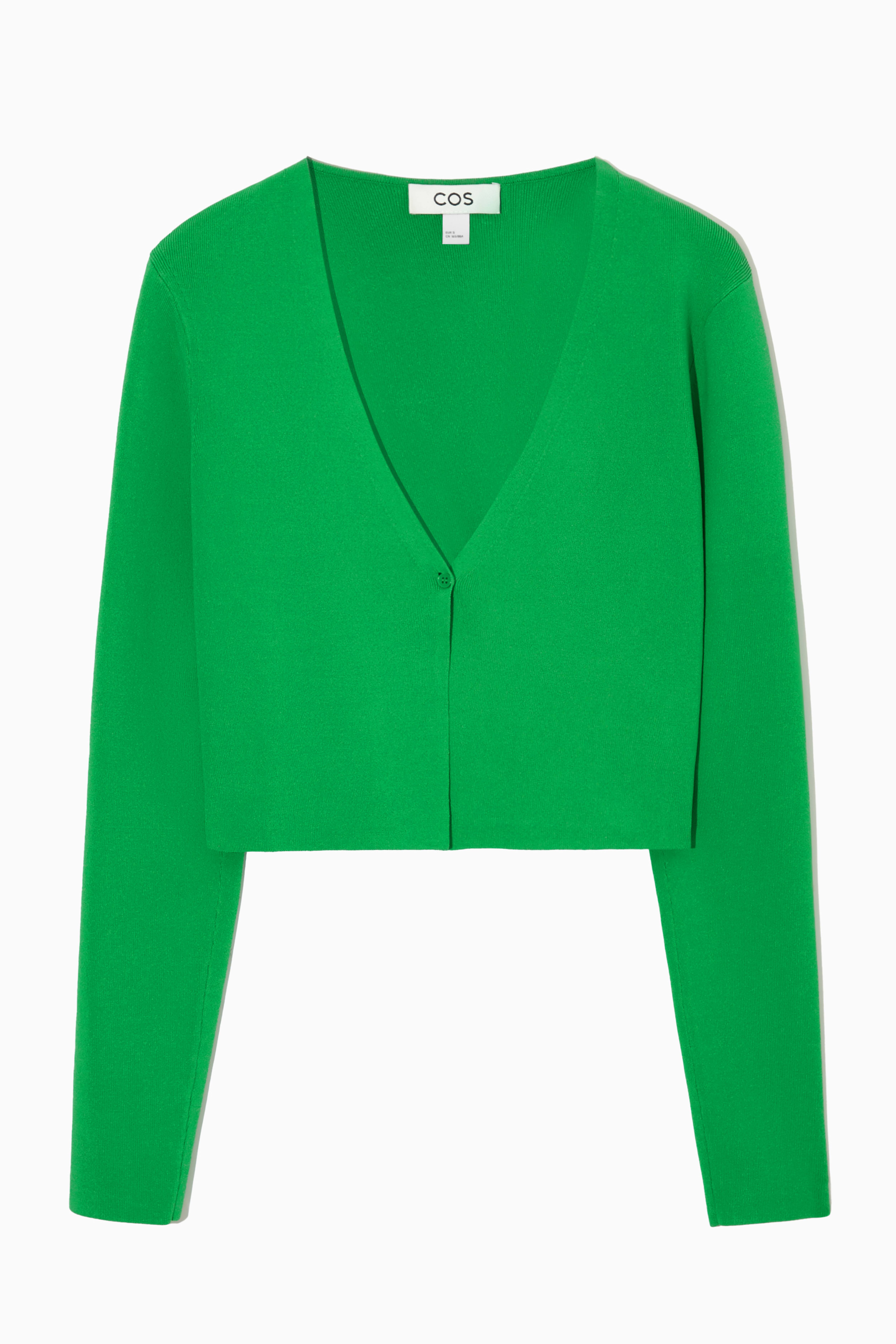 Green Cropped 2024 Cardigan