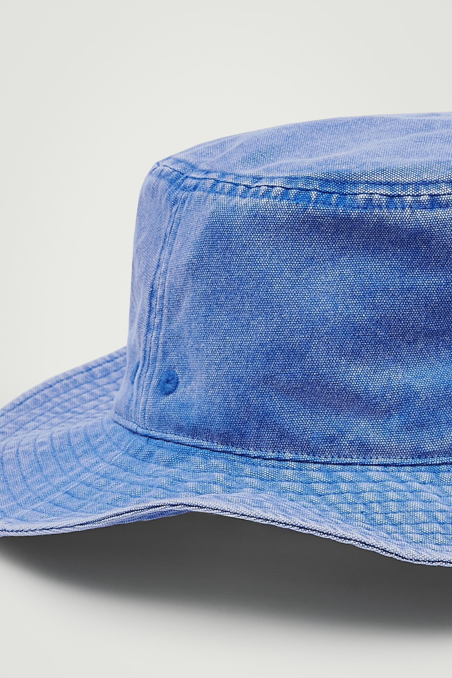 DRAWSTRING COTTON HAT - BLUE - 4