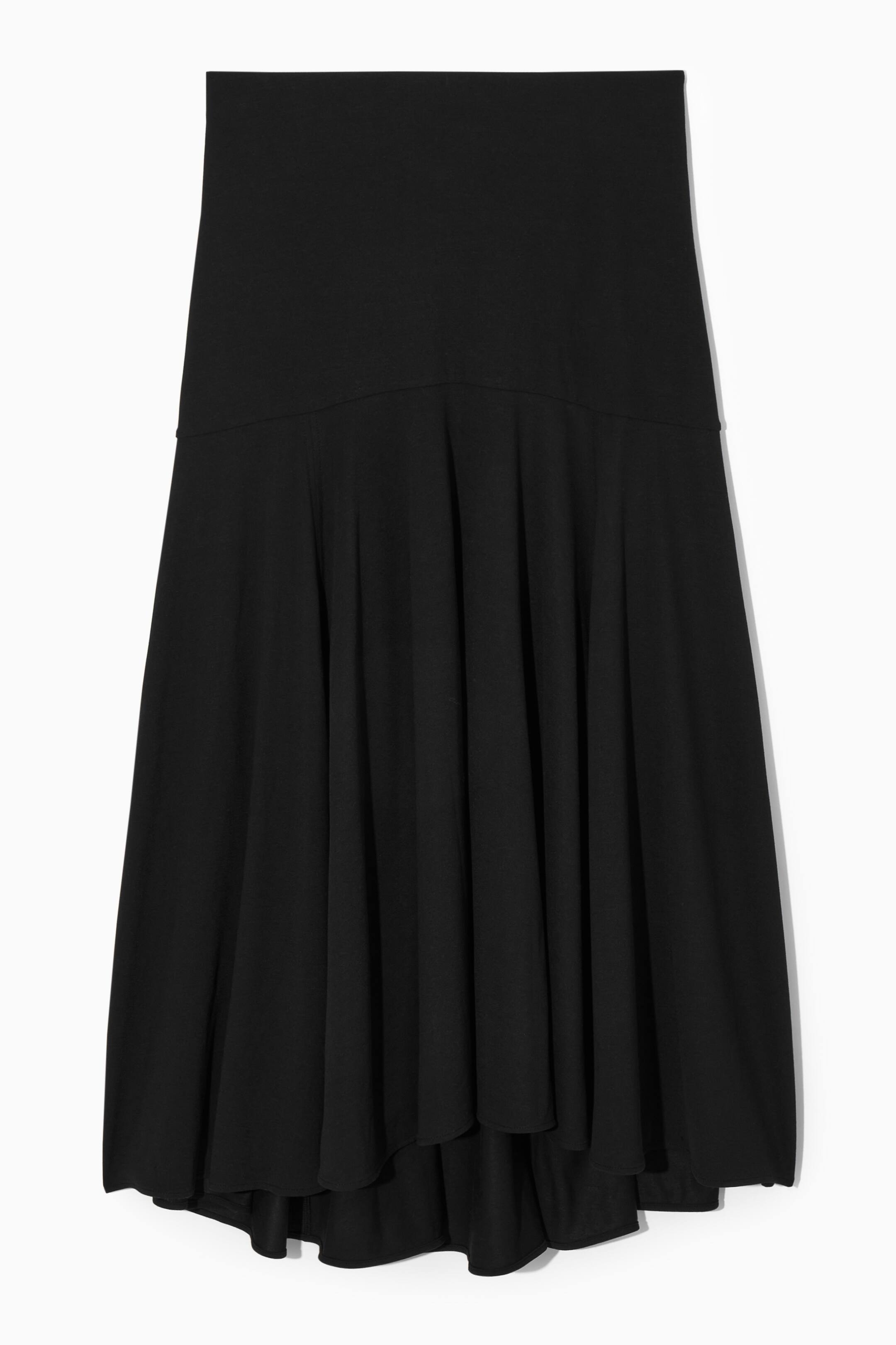 FLARED MAXI SKIRT High waist Maxi BLACK Ladies H&M GB
