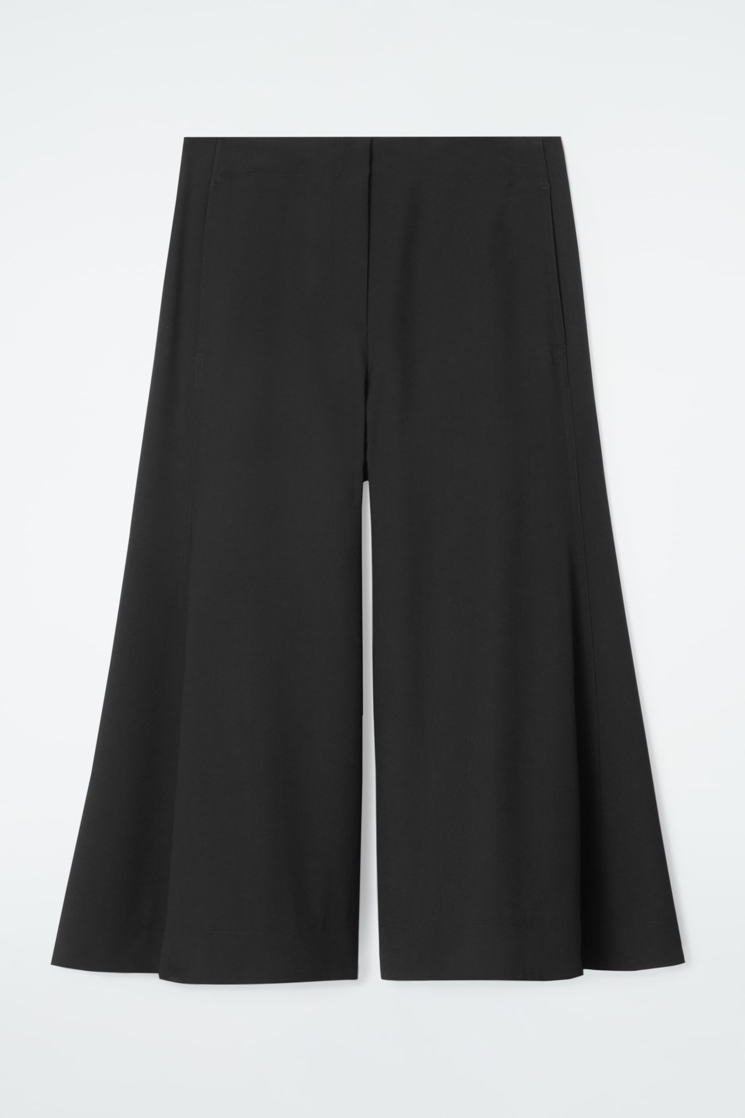 TAILORED TWILL CULOTTES - BLACK - 2