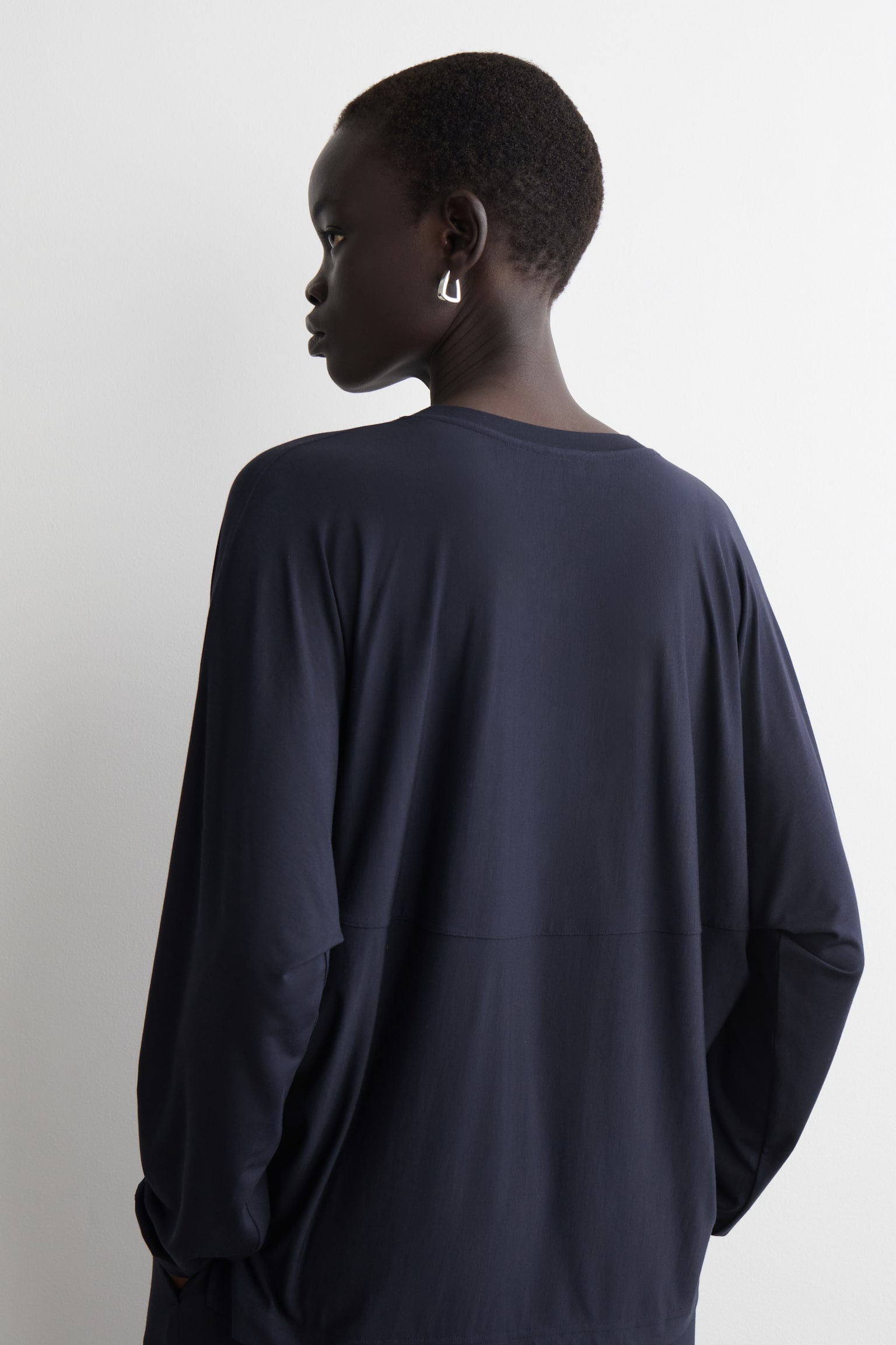 jersey top met lange mouwen - MARINEBLAUW - 5