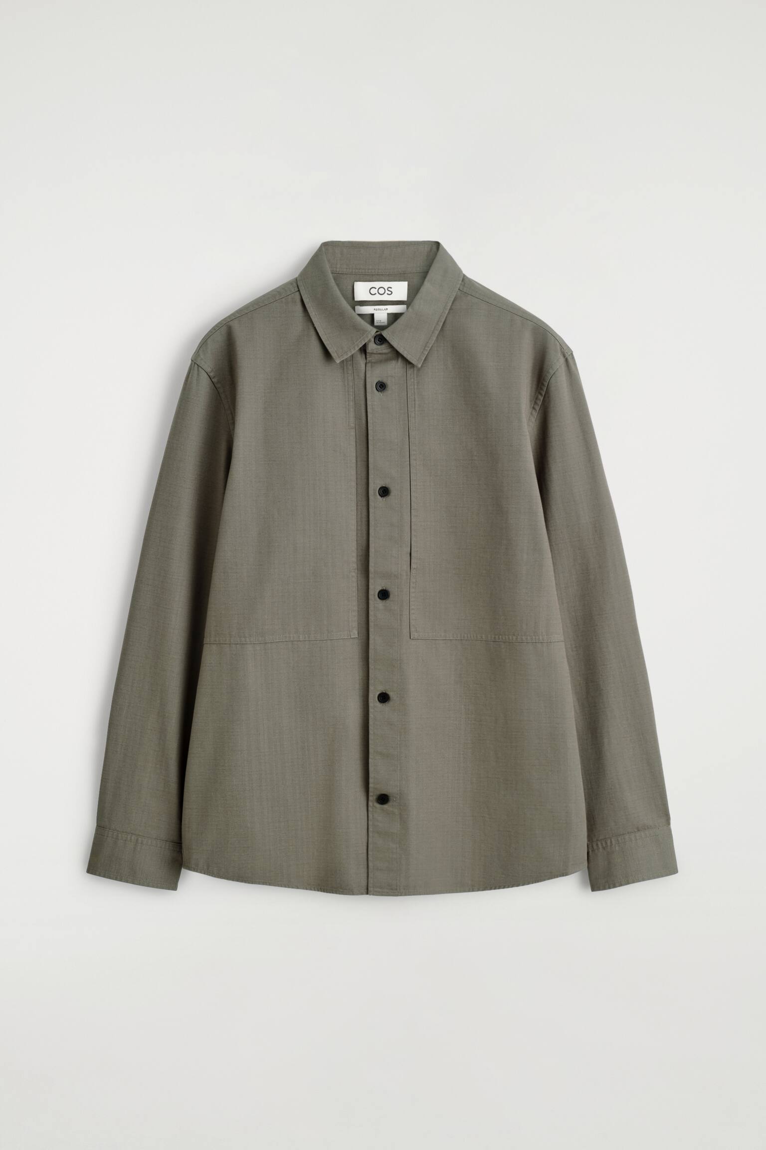 BAUMWOLLHEMD MIT TASCHENDETAILS - DUNKLES KHAKI - 2