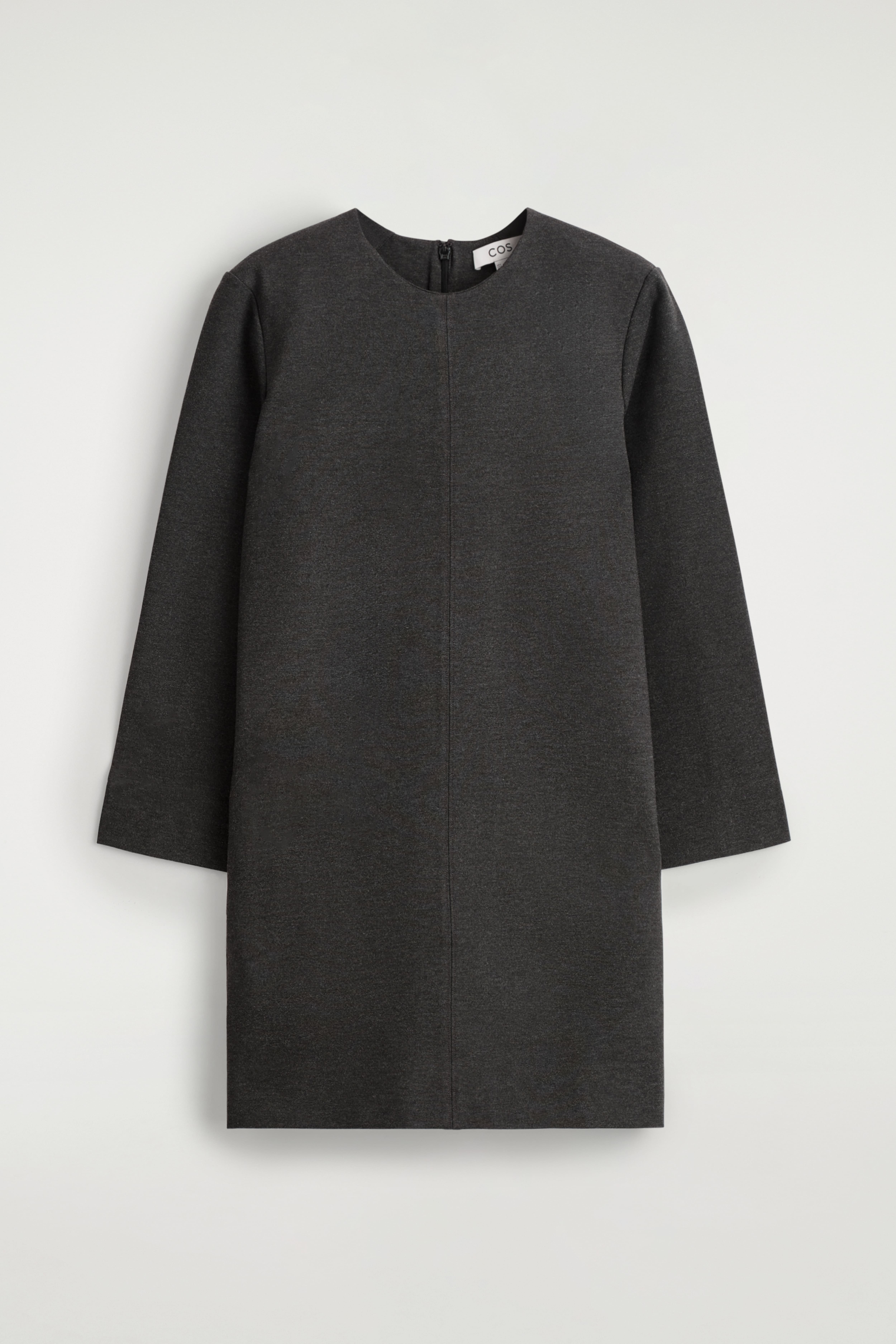 Getailleerde jersey-minijurk - Donkergrijs