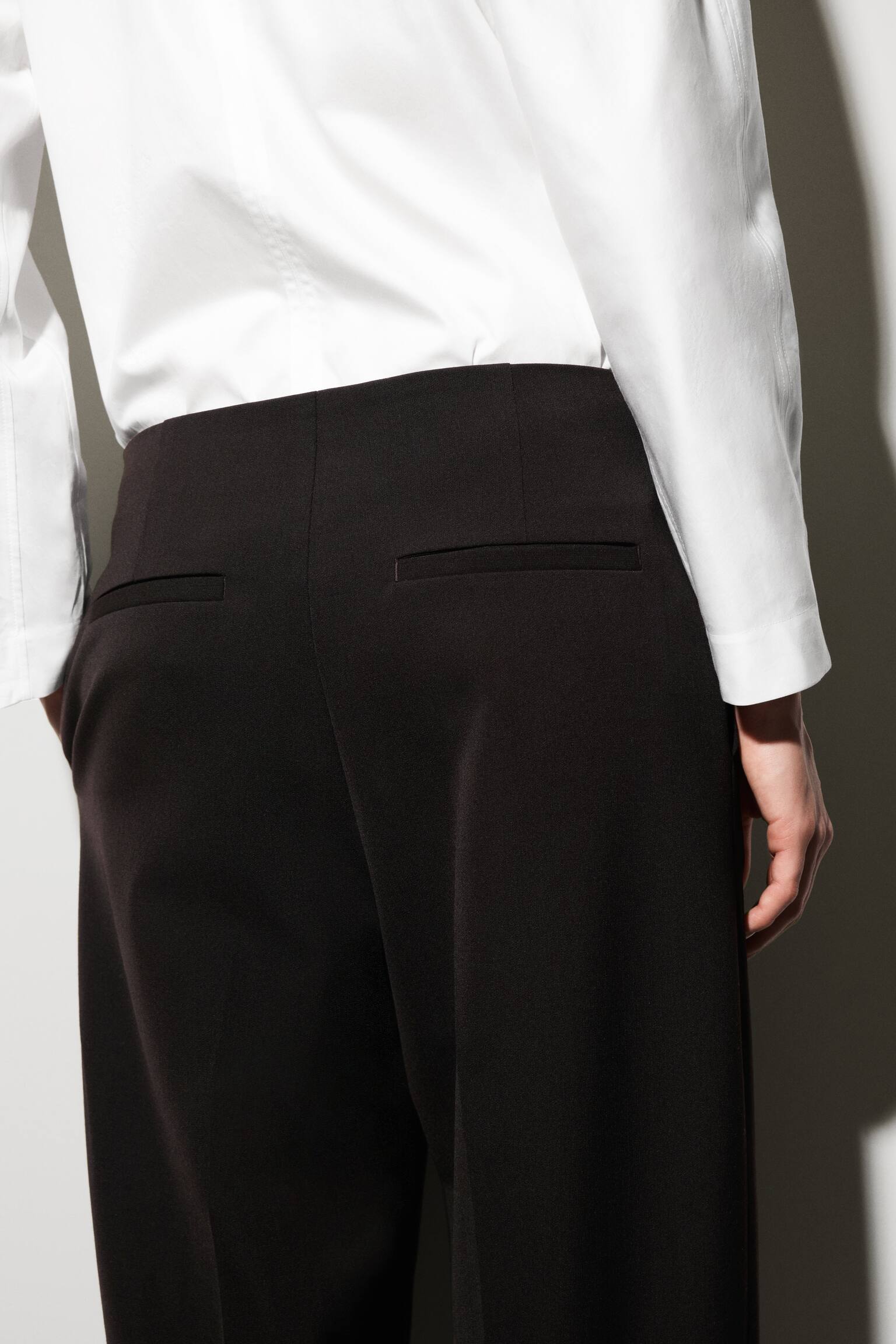 WOL-MIX BROEK MET TONBROEK-PIJP - DONKERBRUIN - 4