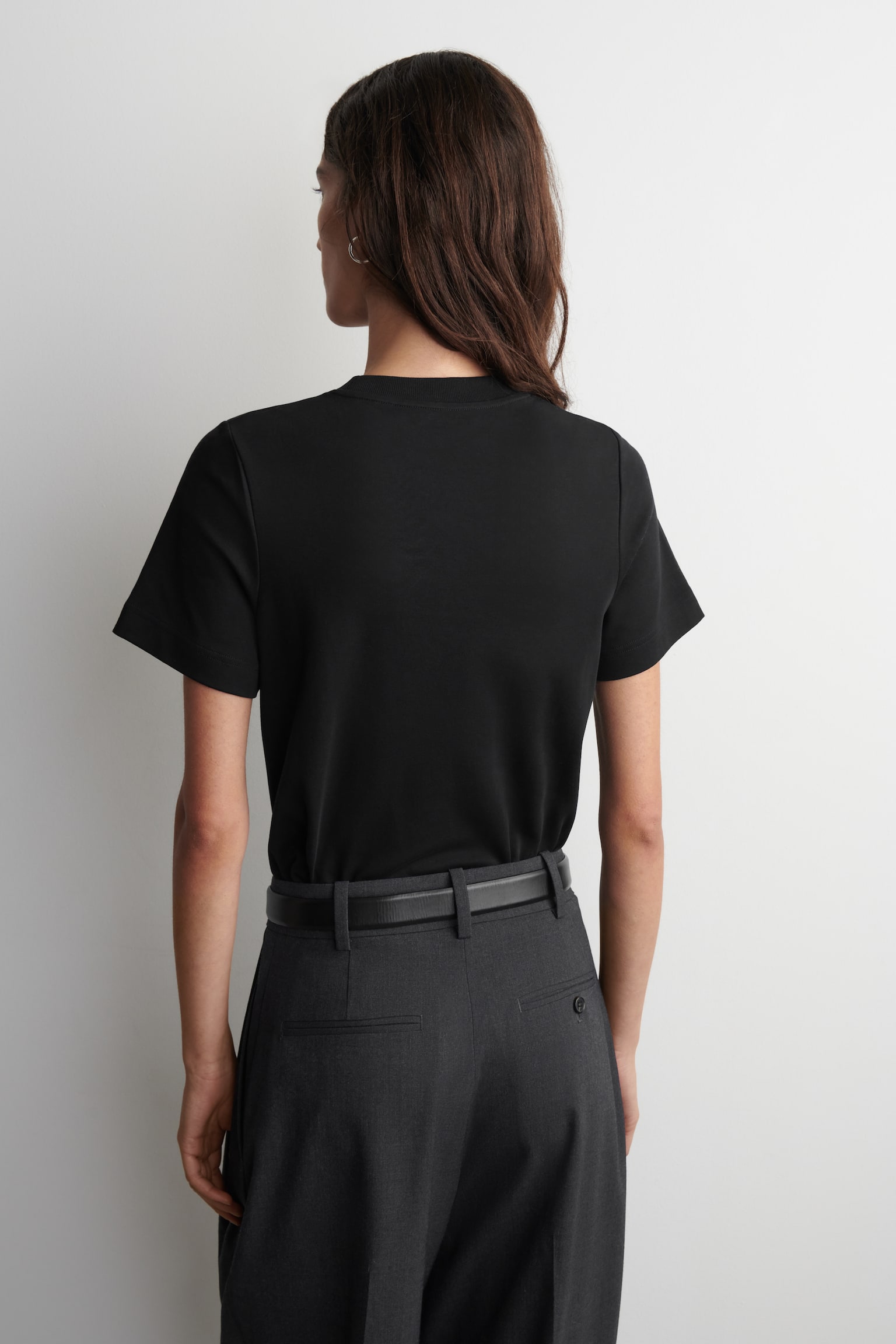 Strak gesneden T-shirt - ZWART/ZWART / WIT / GESTREEPT/Donkerrood/WIT - 3