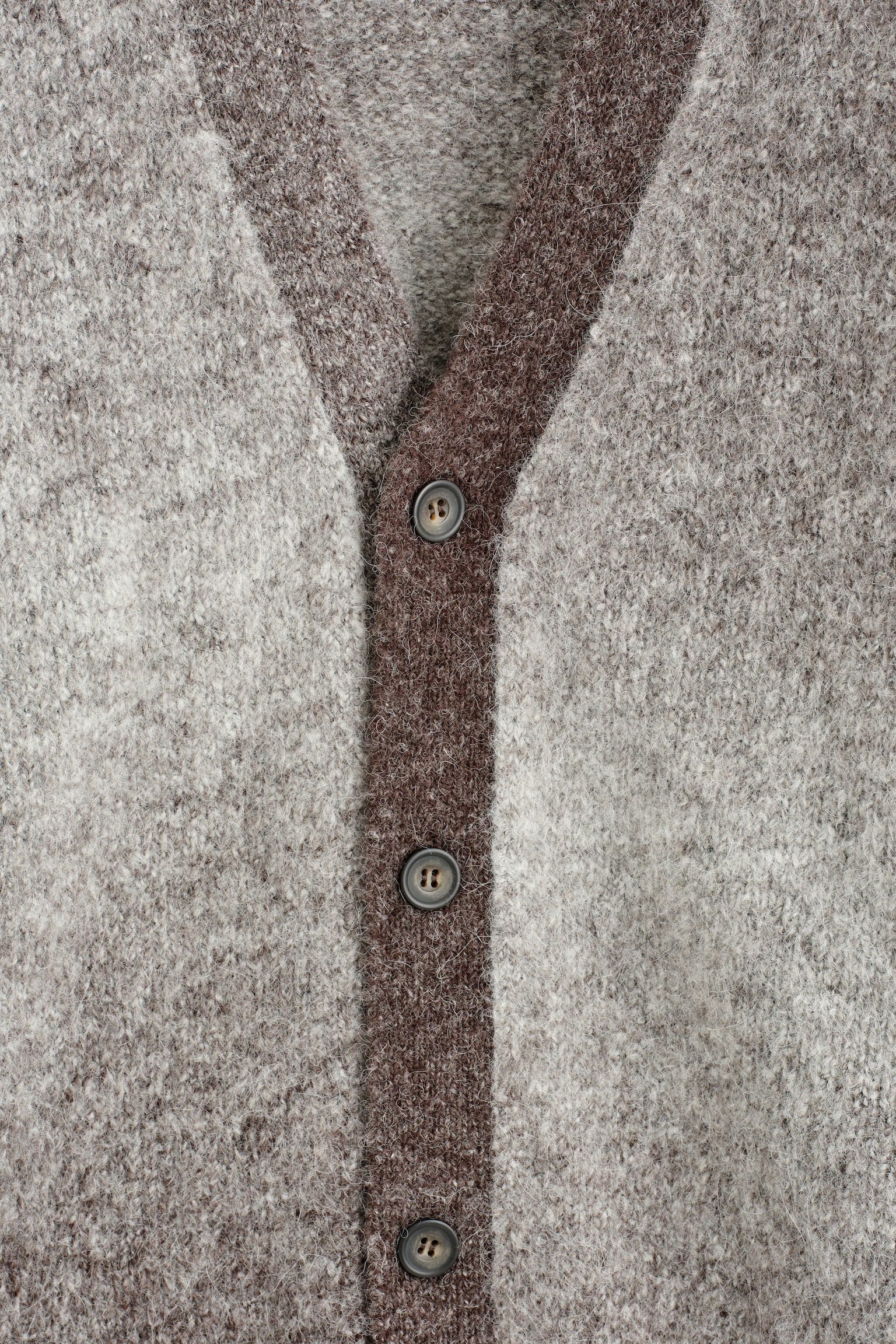 CARDIGAN DÉGRADÉ IN MISTO ALPACA - GRIGIO / DÉGRADÉ - 5