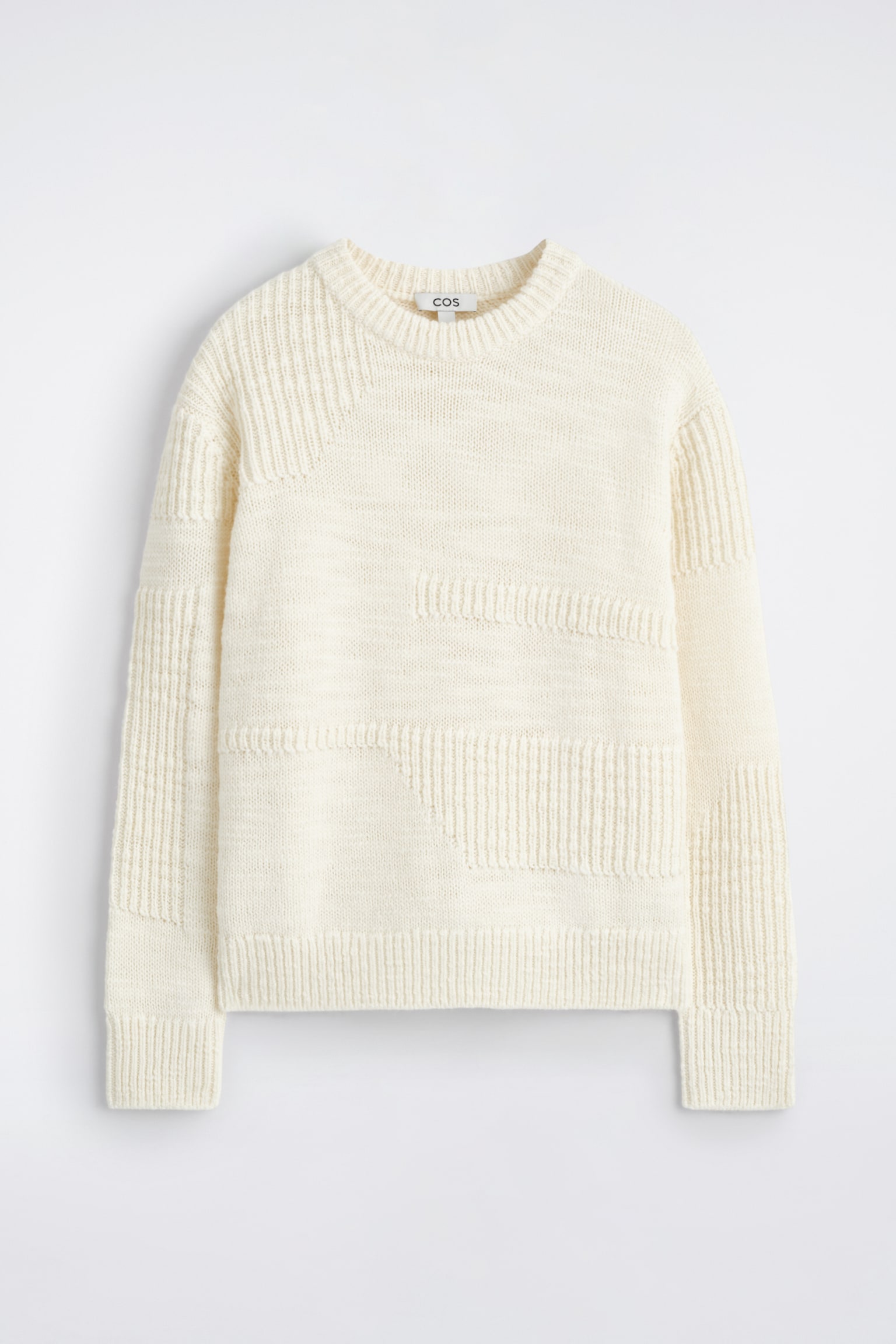 WOLLPULLOVER MIT LEITERMUSTER - CREME - 2
