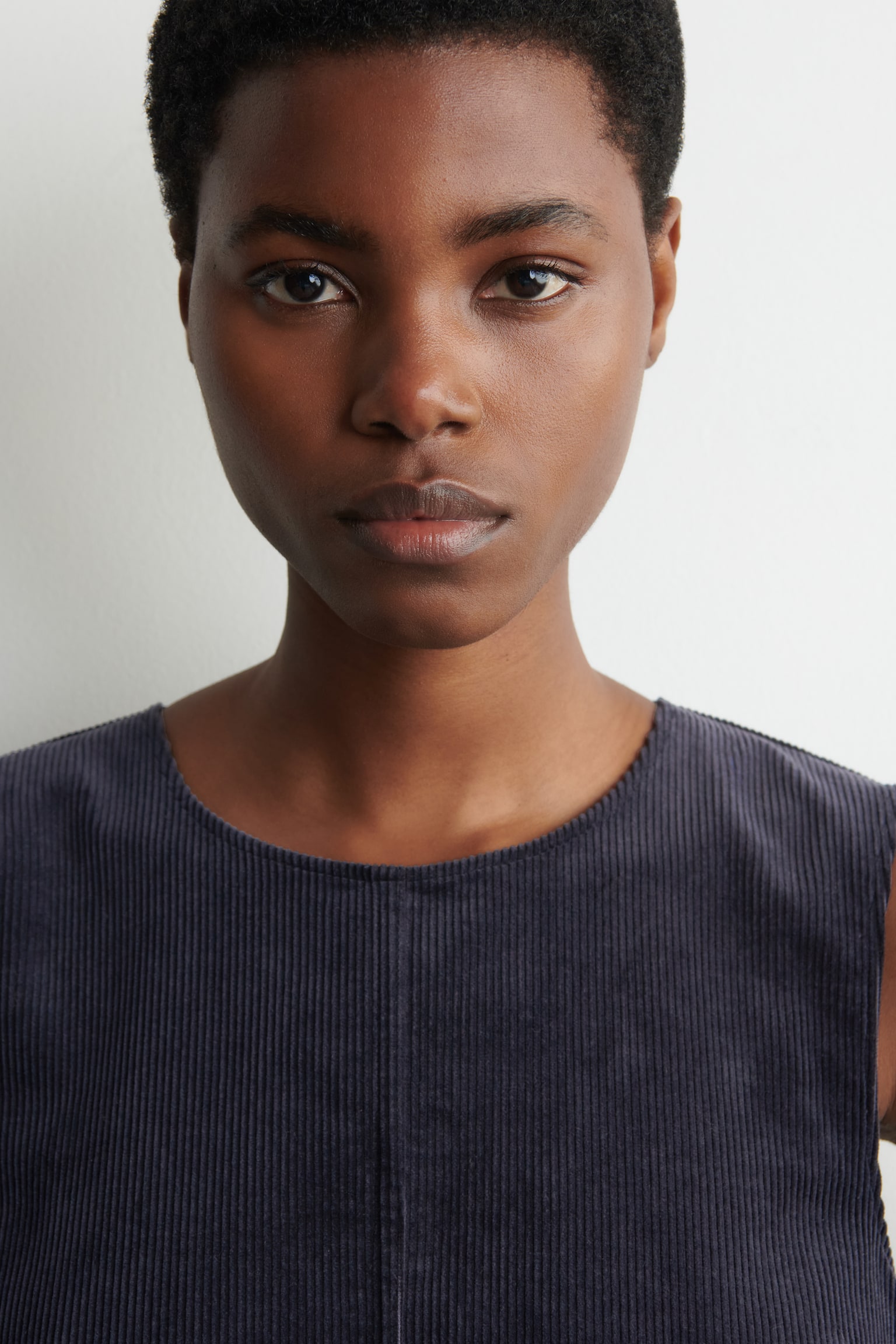 MIDIKLEID AUS CORD IN A-LINIE - NAVYBLAU - 3