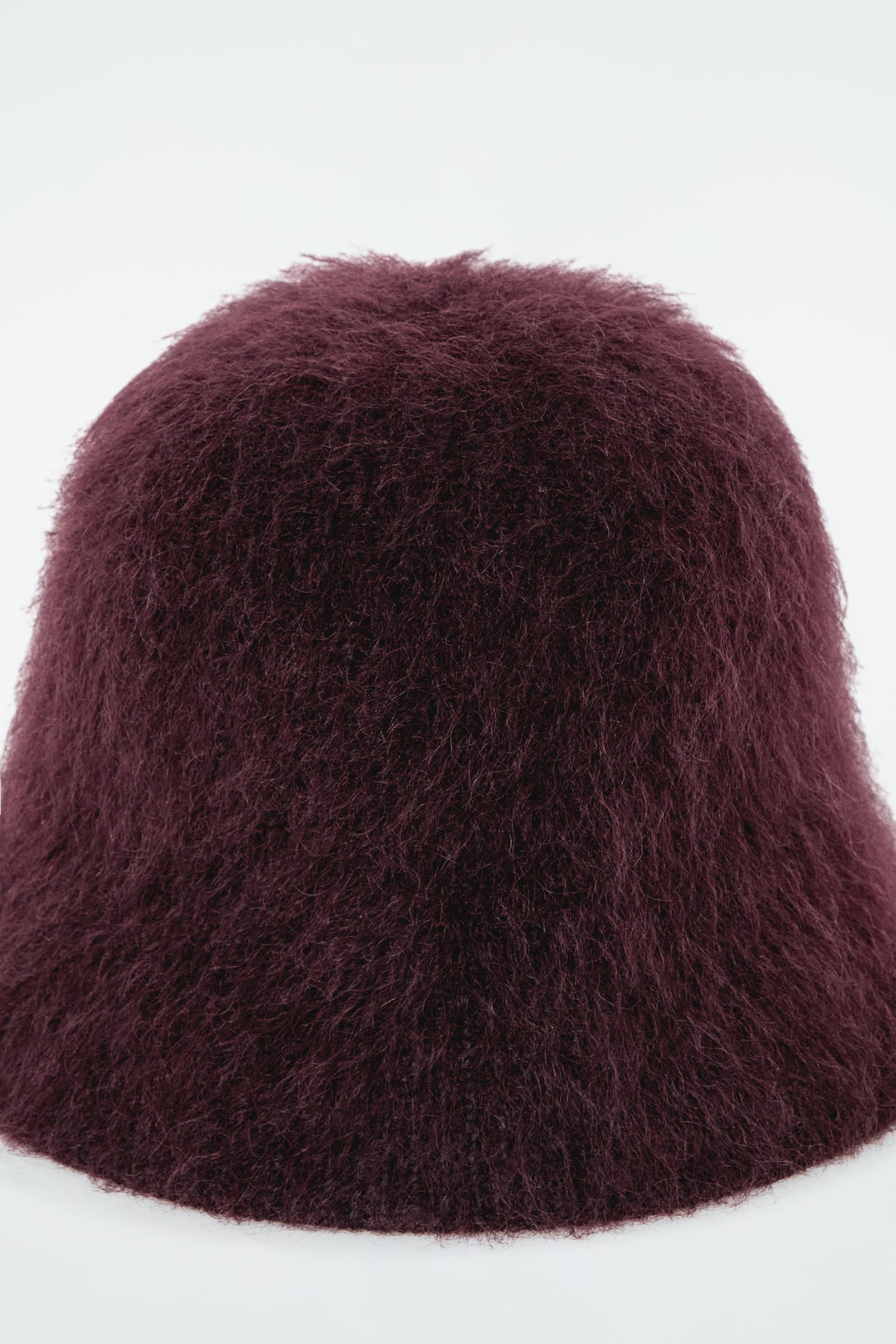 MOHAIR BUCKET HAT - BURGUNDY/BLACK/GREY - 4