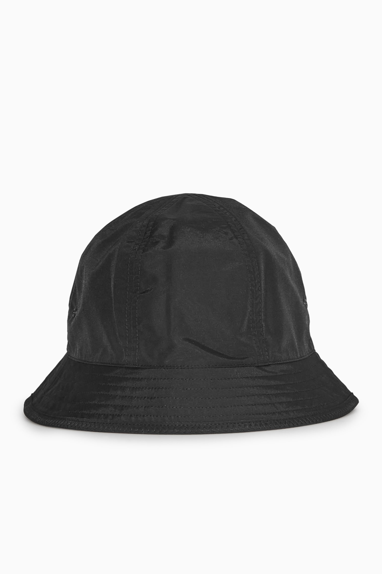 REVERSIBLE NYLON BUCKET HAT - BLACK / DARK GREEN - 1