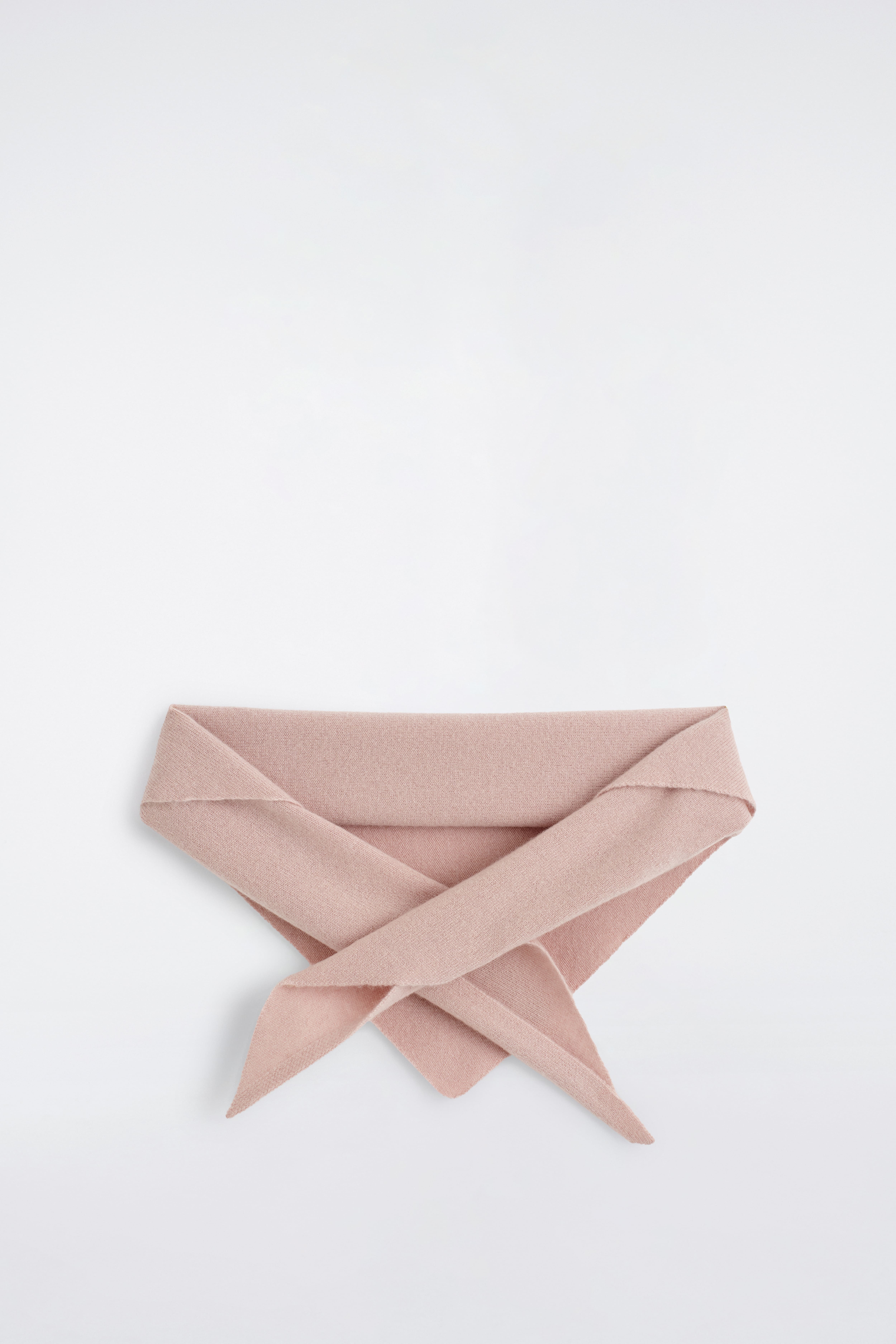 TRIANGLE EN CACHEMIRE - ROSE/NOIR