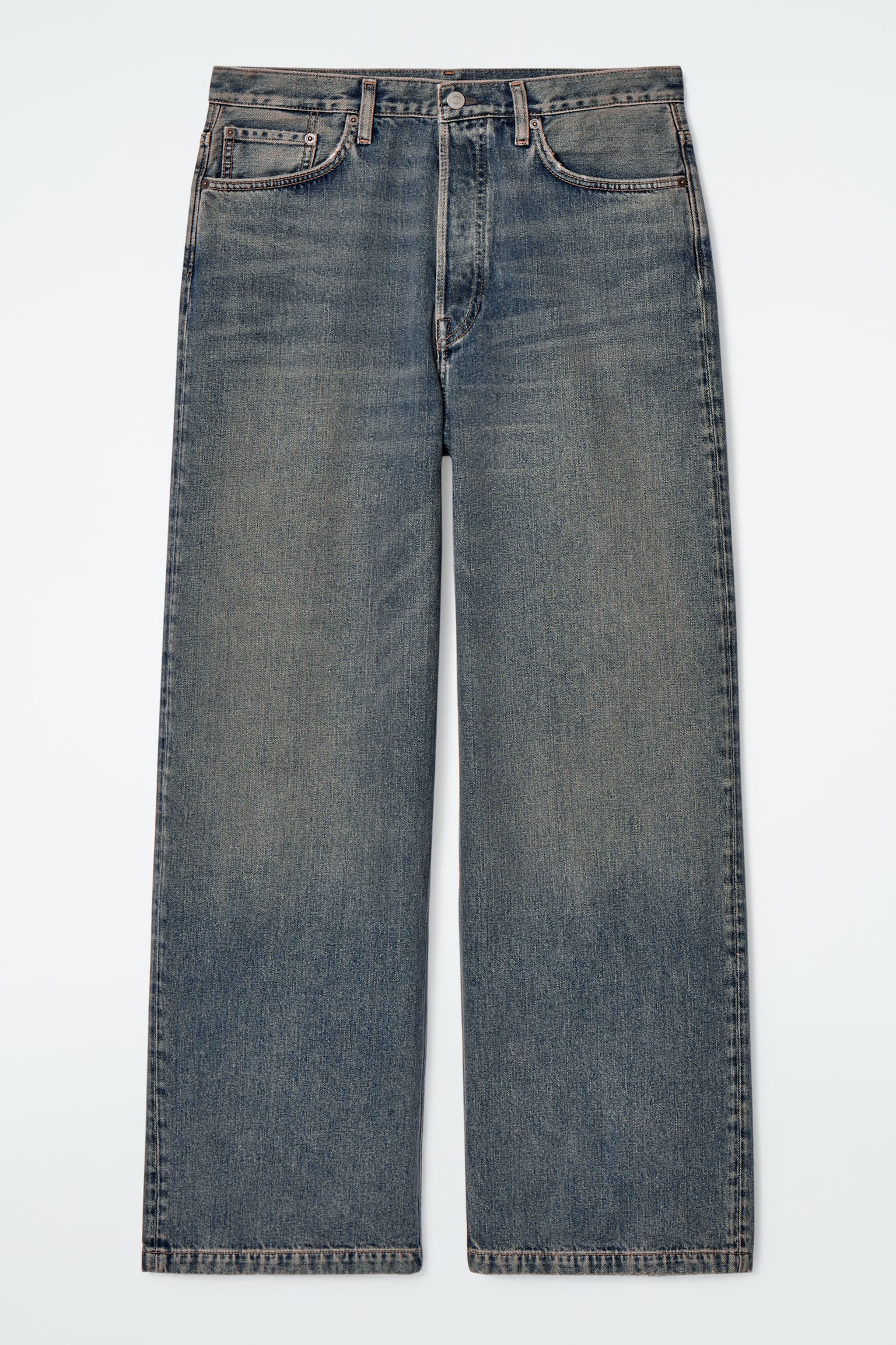 VOLUME WIDE-LEG JEANS - PETROL BLUE/DUSTY BLUE/BLUE/WASHED BLACK/MID-BLUE/LIGHT BLUE/LIGHT BLUE