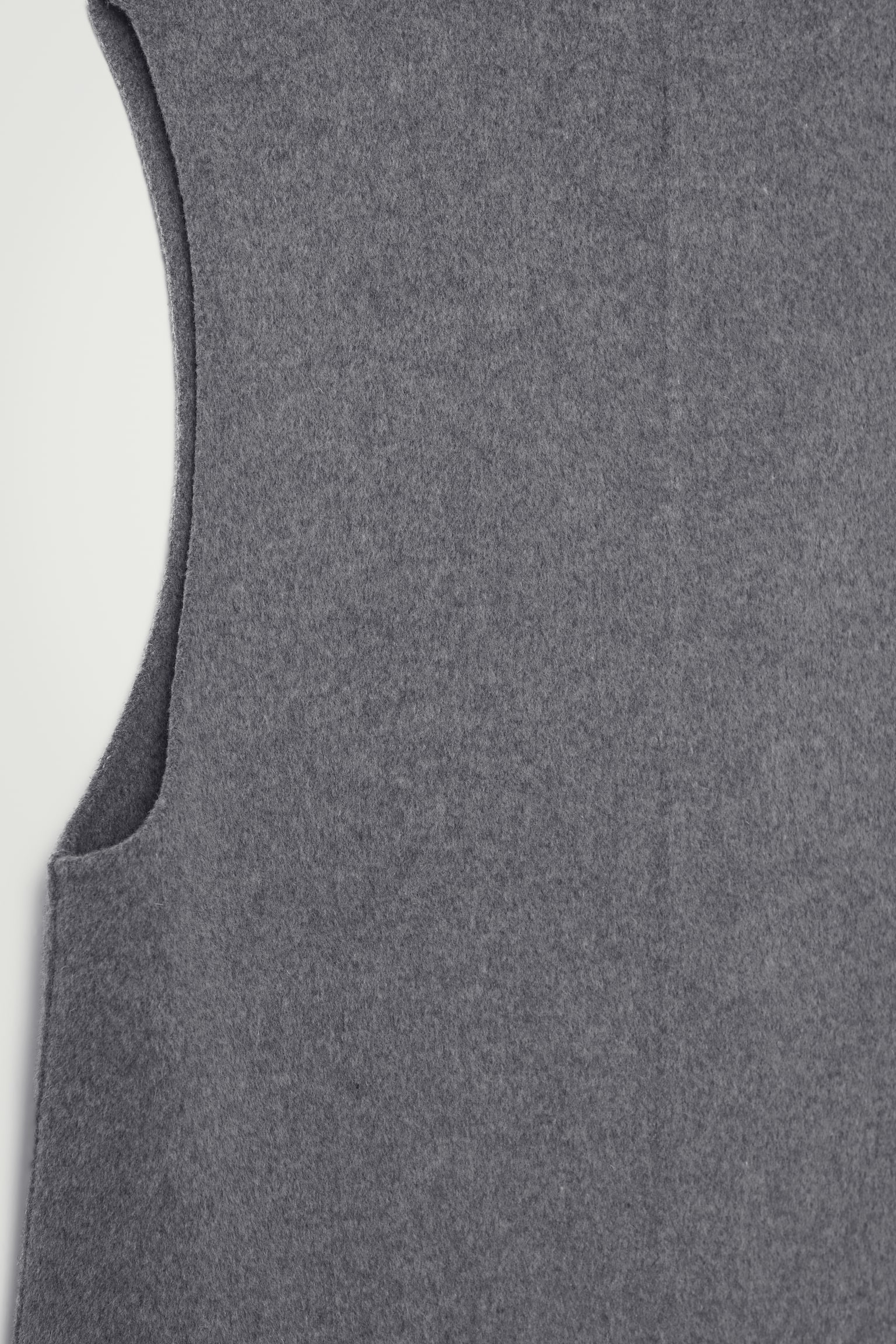 DOUBLE-FACED WOOL VEST - GREY - 4