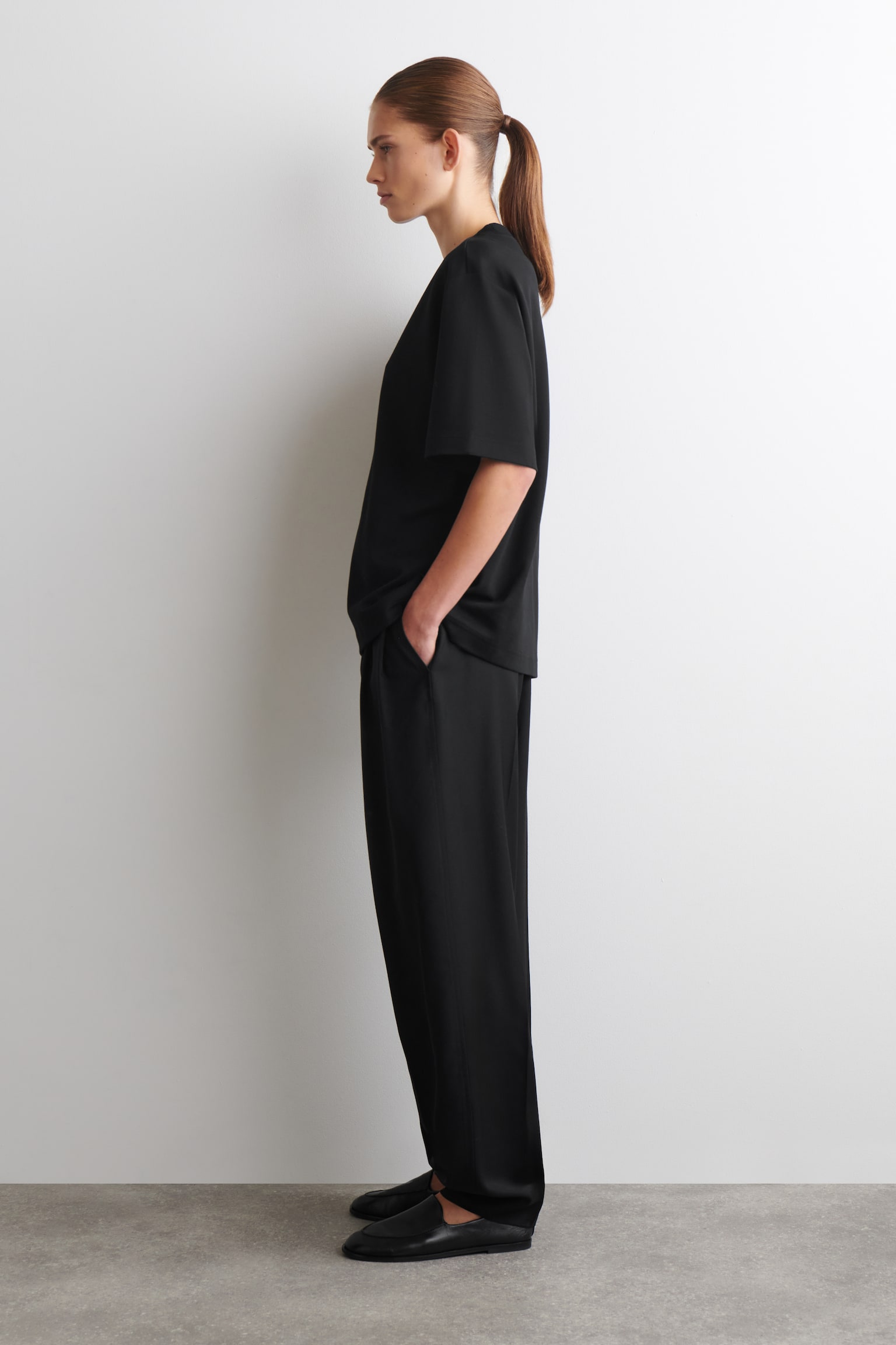 Ruimvallend T-shirt - ZWART/WIT/ROZE/DONKERBRUIN - 9