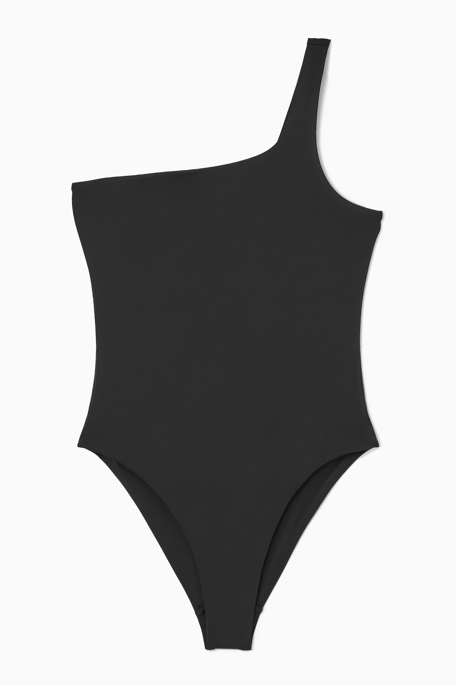 ONE-SHOULDER SWIMSUIT - BLACK - 2