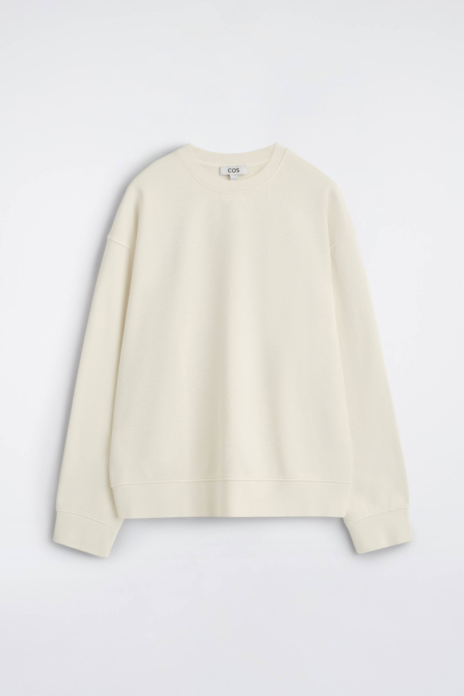SWEATSHIRT AUS VORGEWASCHENER BAUMWOLLE - WEISS/HELLGRÜN/NAVYBLAU - 2
