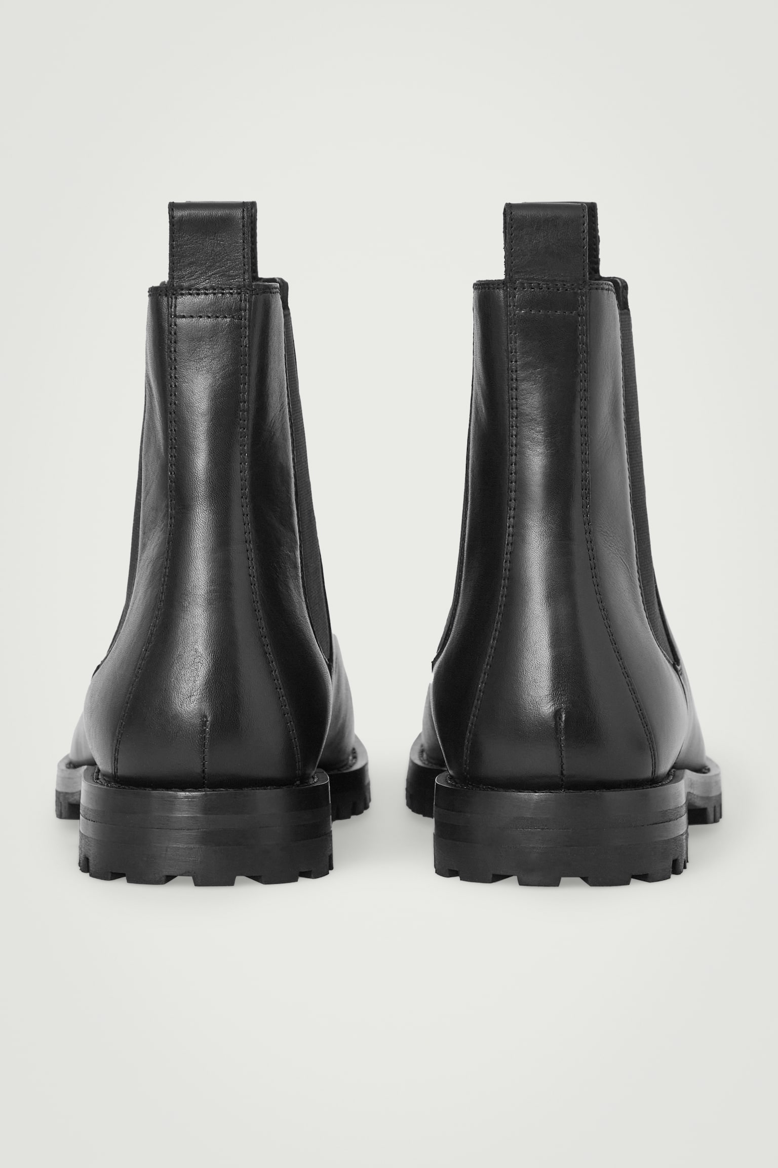 LEATHER CHELSEA BOOTS - BLACK - 5