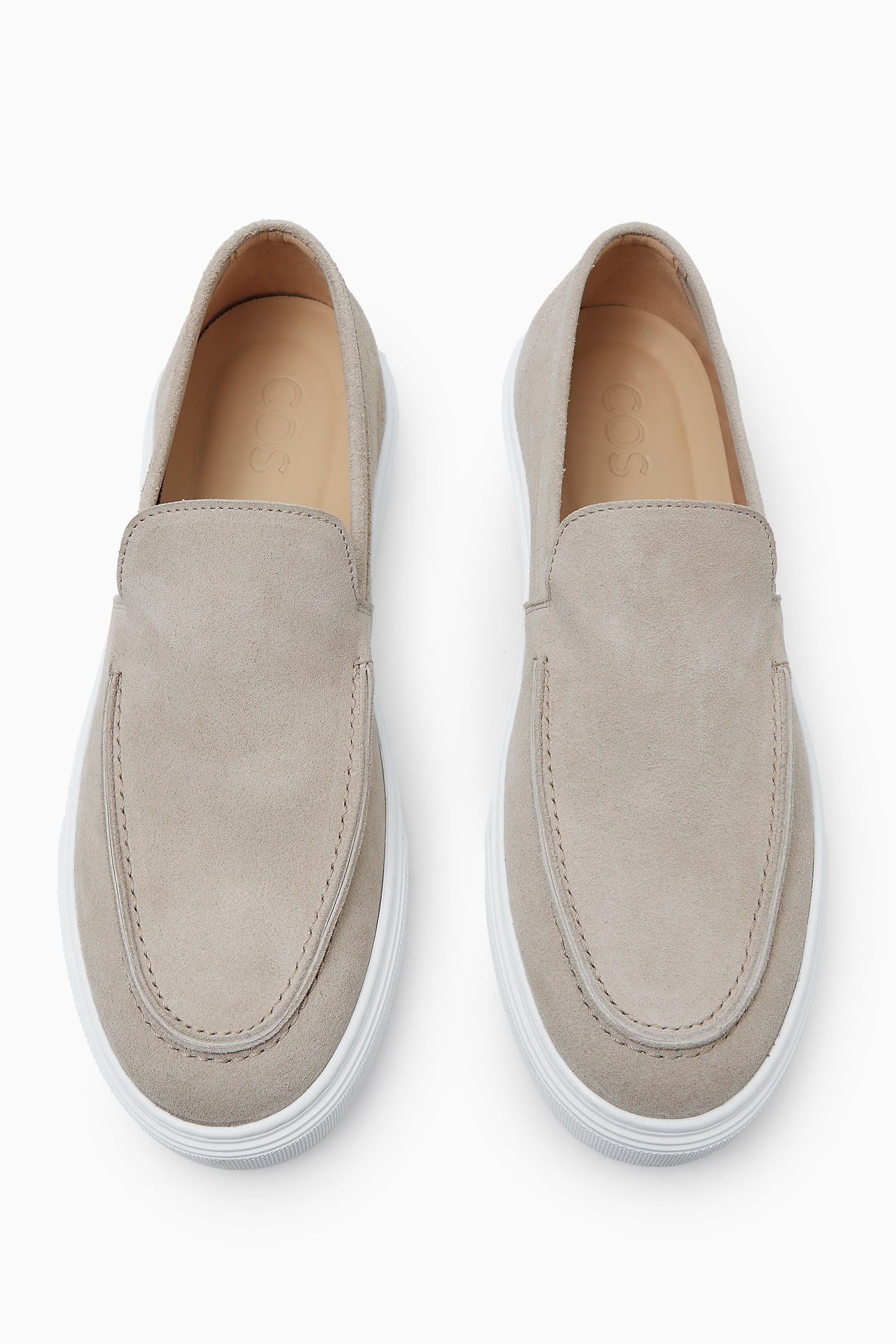 SUEDE LOAFERS - SAND BEIGE - 7