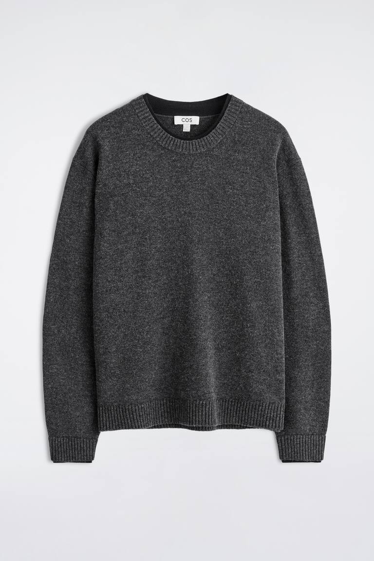 Mens Sweater Merino Wool Sweater H&m Knit Jumper Merino
