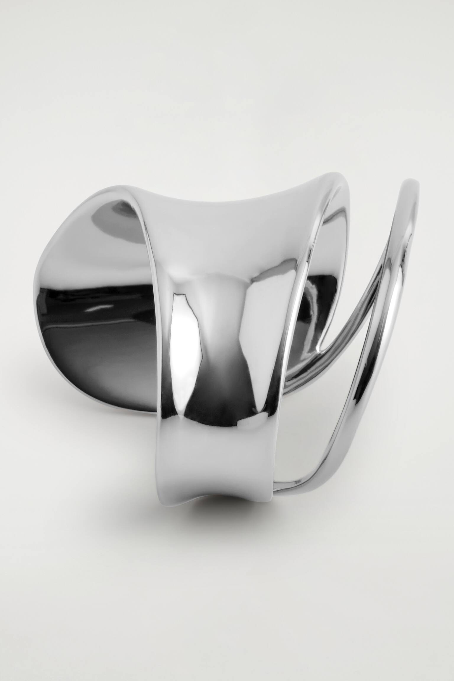 SKULPTURALER ARMREIF - SILBER/Gold - 3