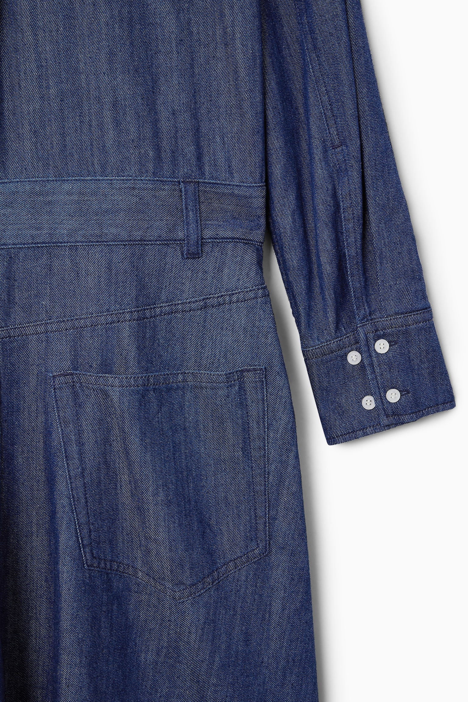 DENIM MIDI SHIRT DRESS - INDIGO/DARK BLUE - 7